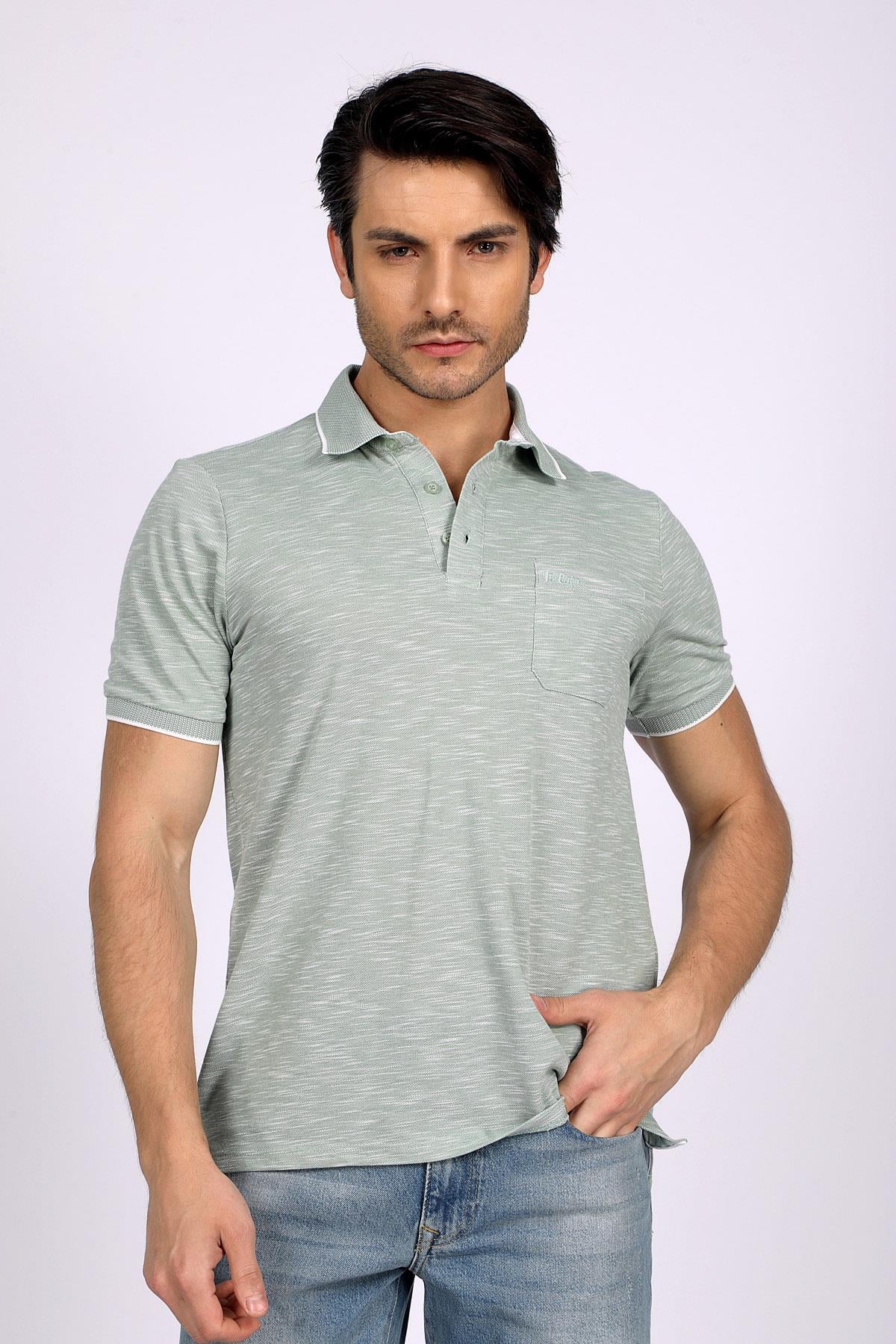 New Jake Erkek Pike Polo Yaka T-Shırt Pastel Yeşili