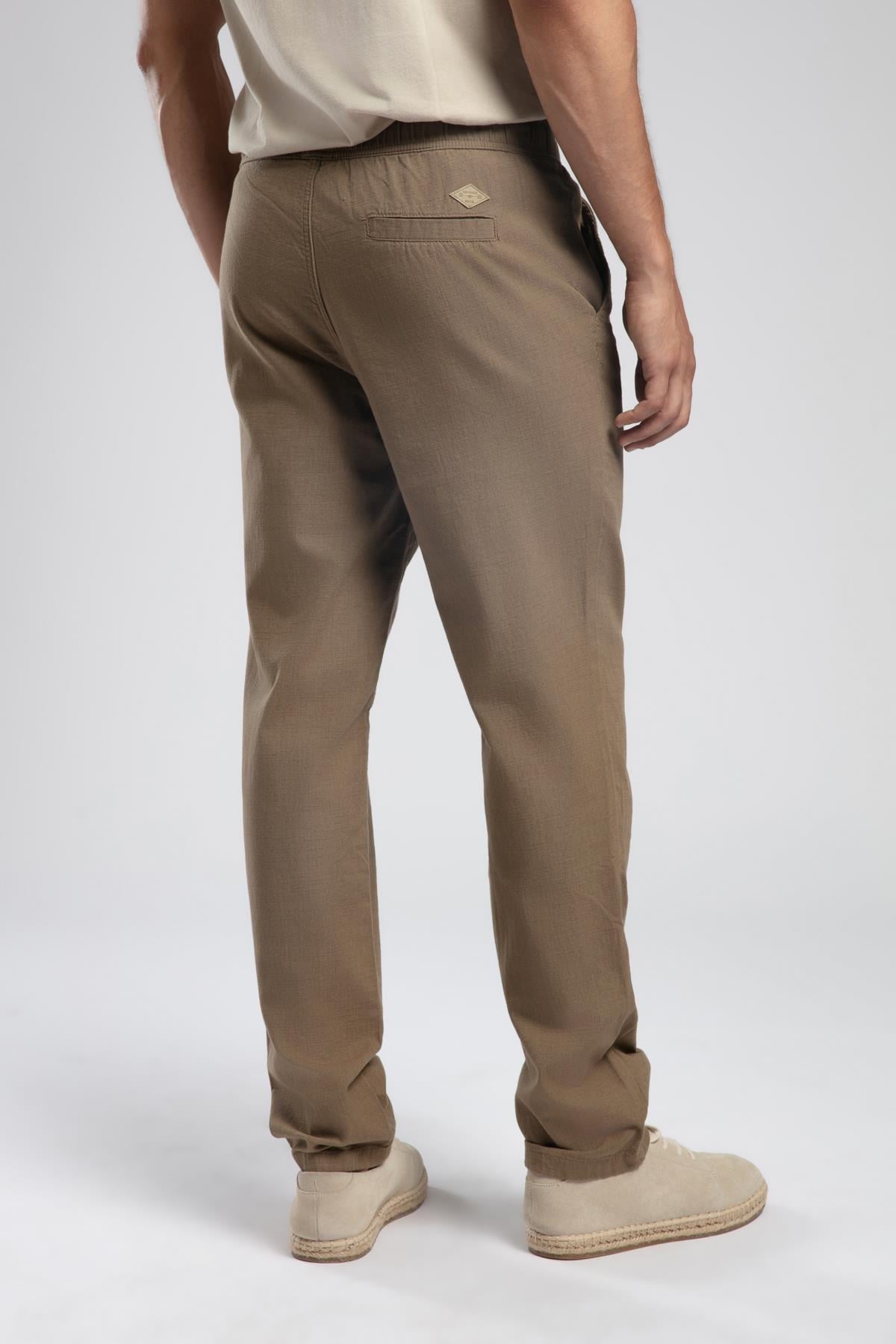 New Normal Bel Normal Kesim Düz Paça %100 Pamuk Camel Erkek Pantolon