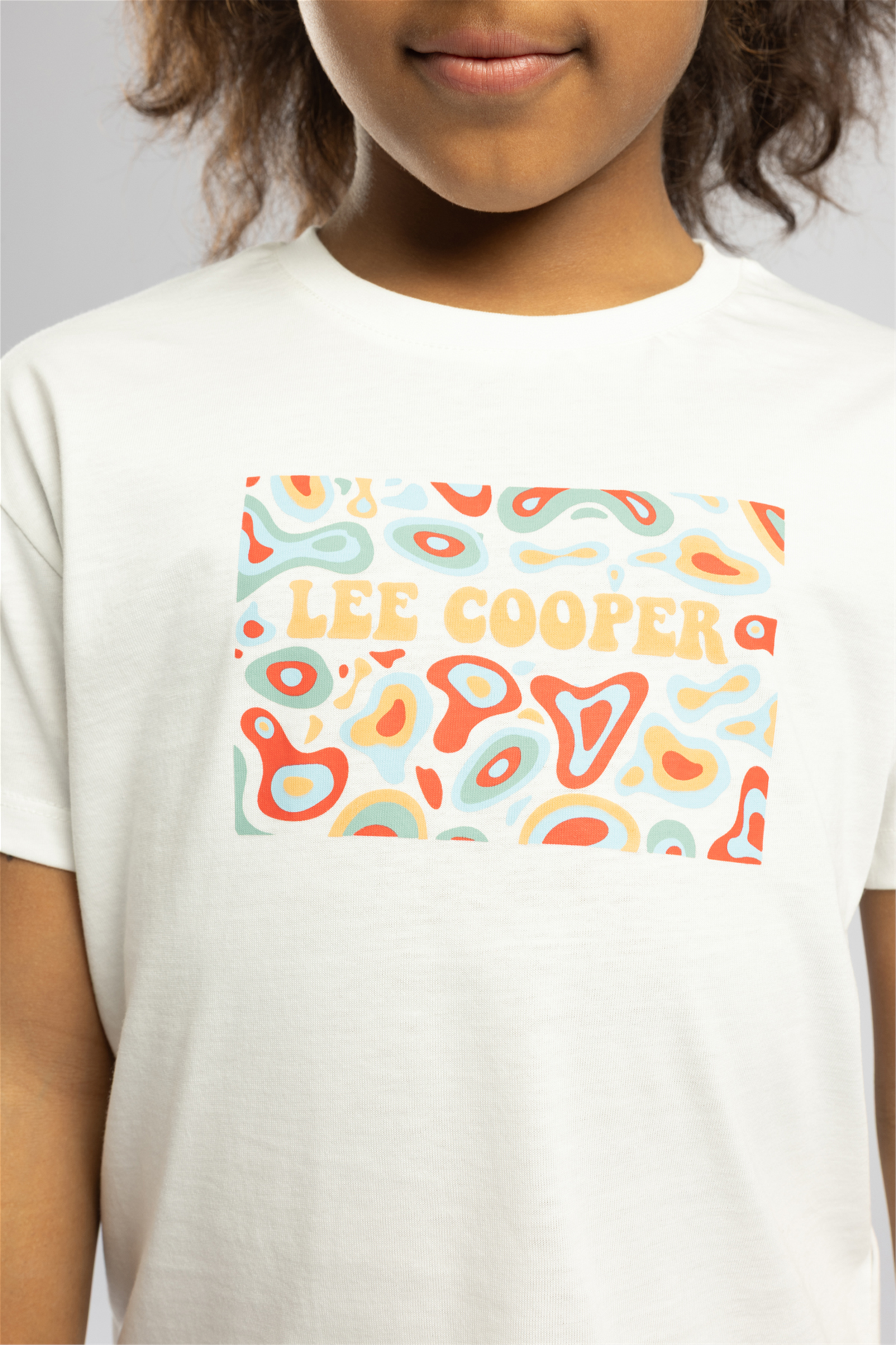 New Zebrana Kız Çocuk Baskılı Bisiklet Yaka T-Shirt Beyaz