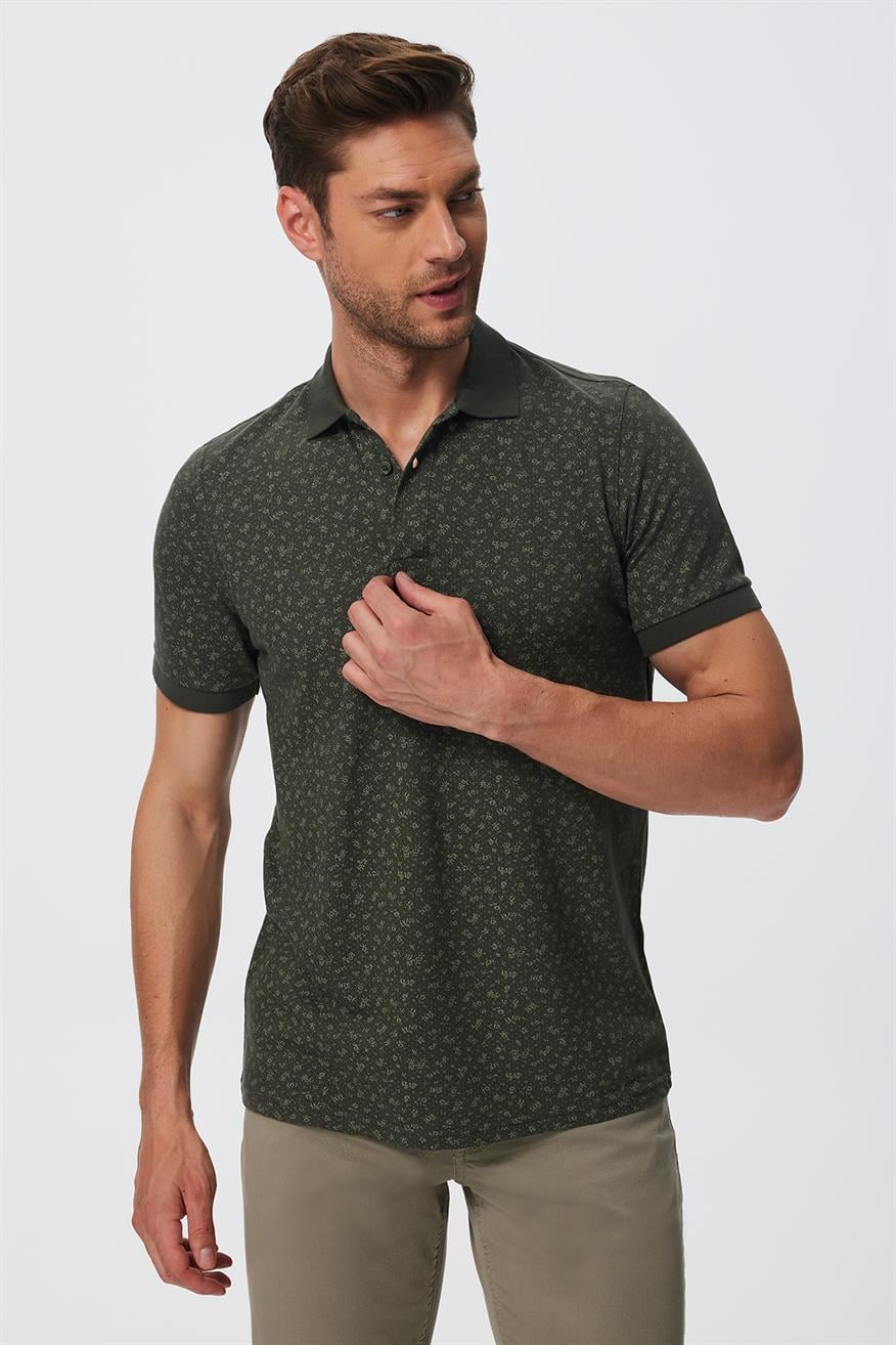 Newbernard Erkek Polo Yaka T-Shırt Olıve
