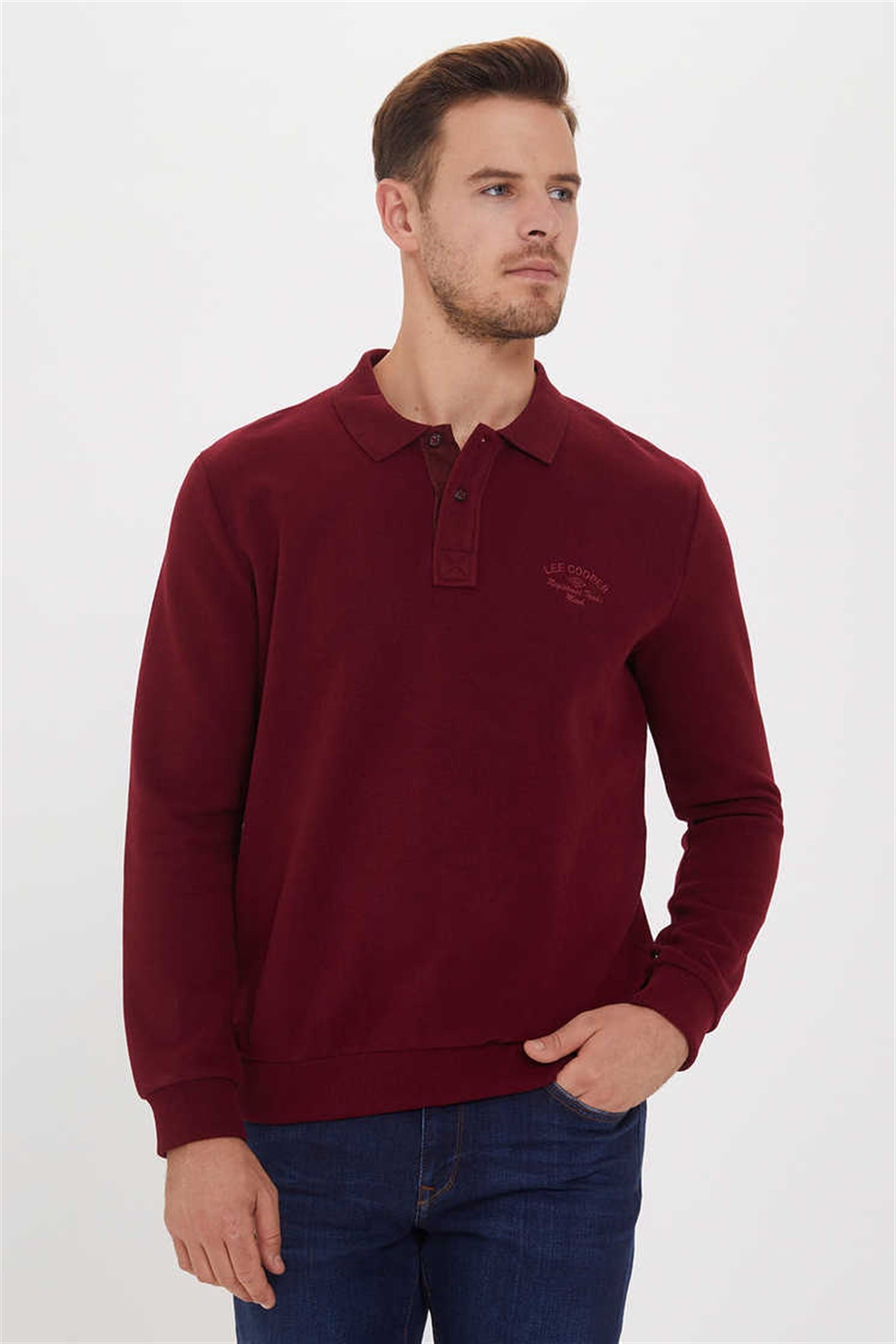 NEWBLEND ERKEK POLO YAKA SWEATSHIRT