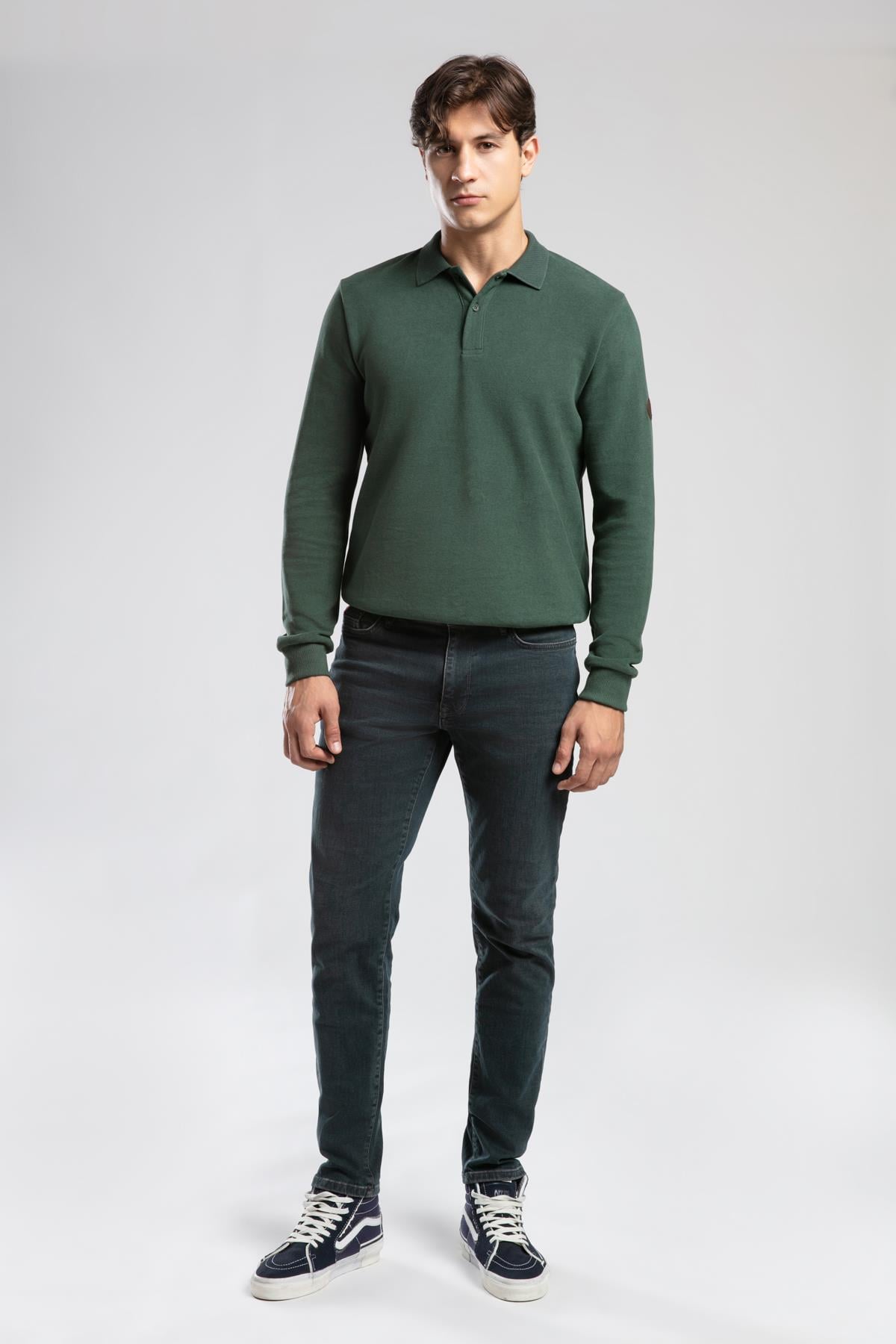 NEWBLEND ERKEK POLO YAKA SWEATSHIRT
