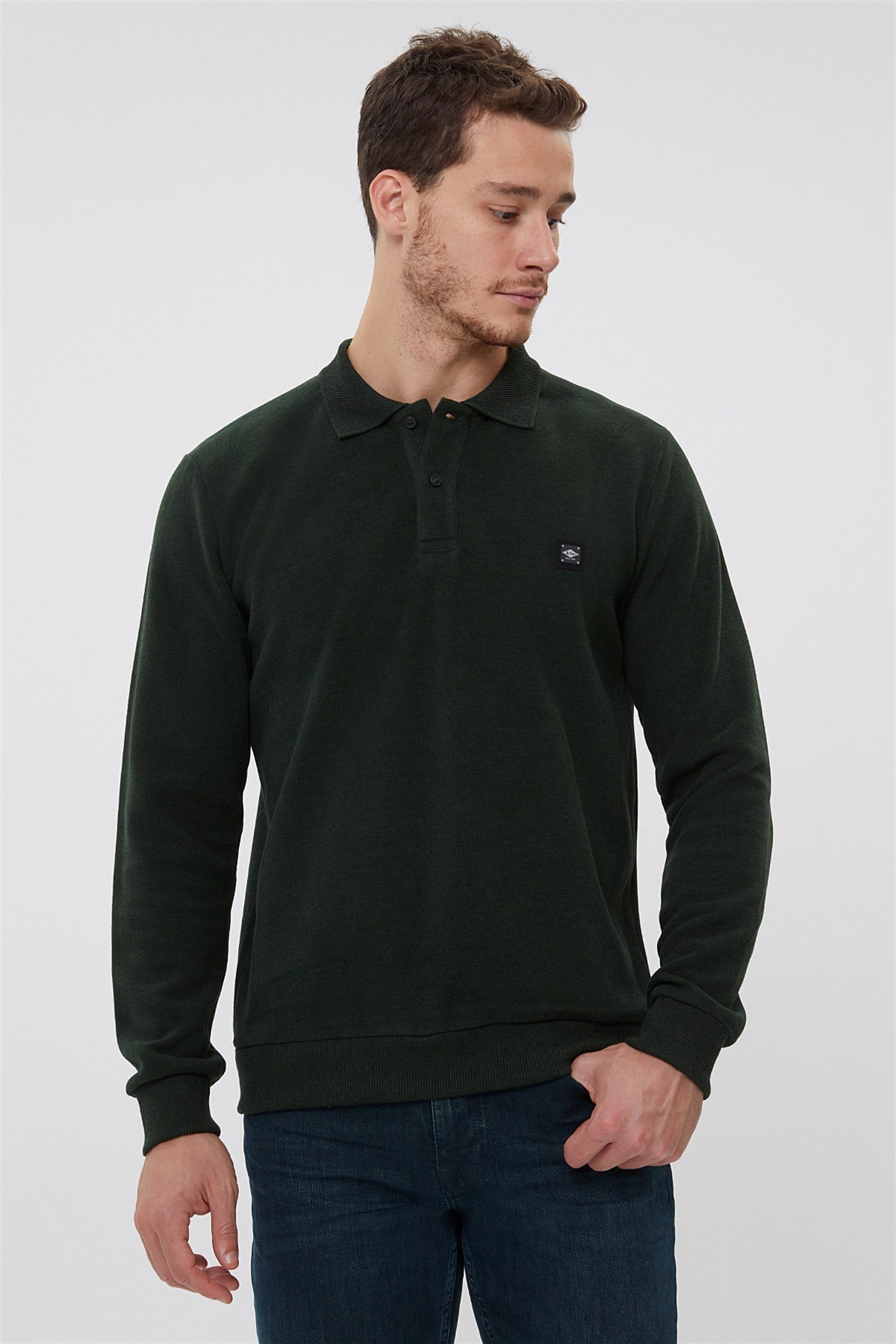 NEWBLEND ERKEK POLO YAKA SWEATSHIRT