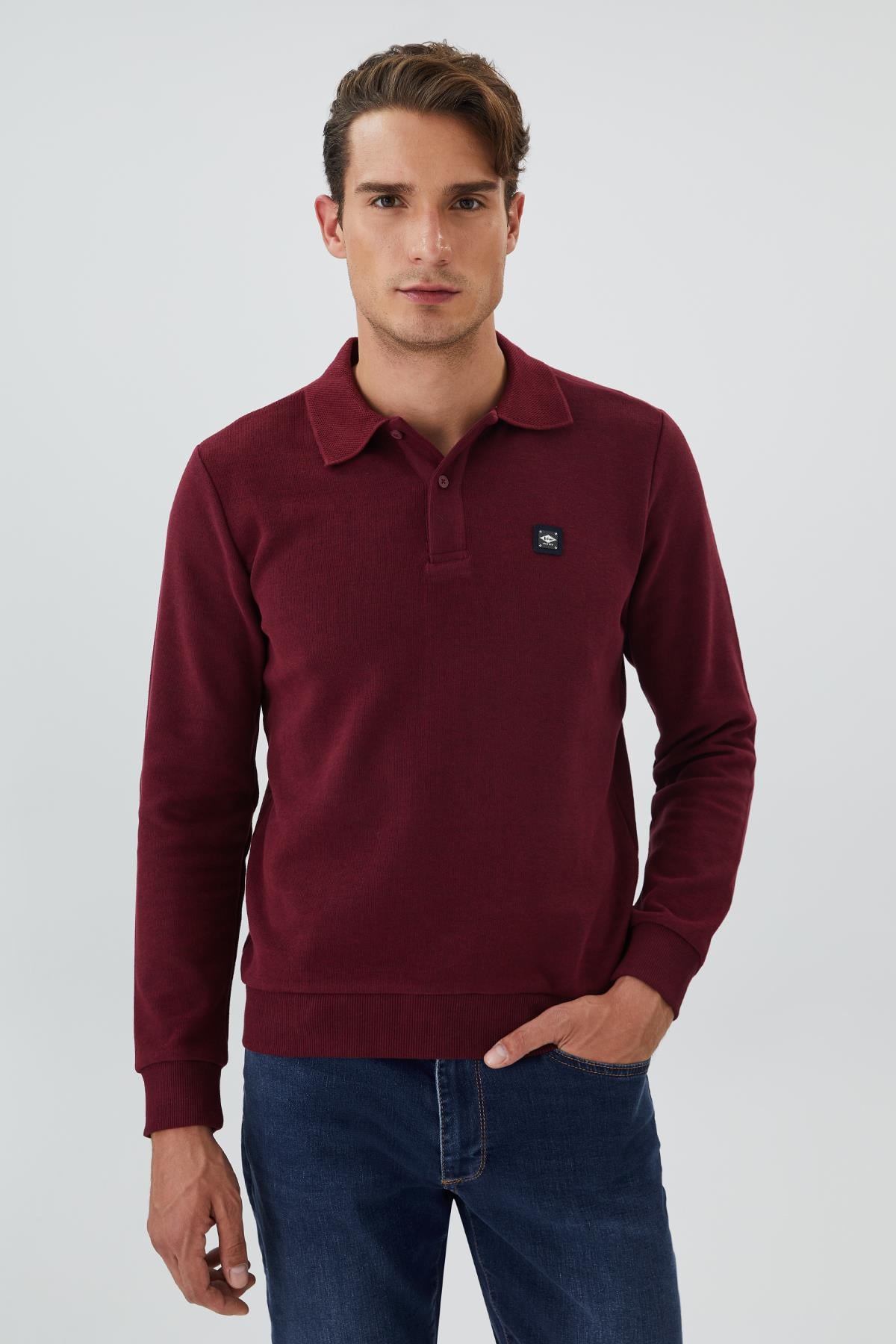 Newblend Erkek Sweatshırt Bordo 