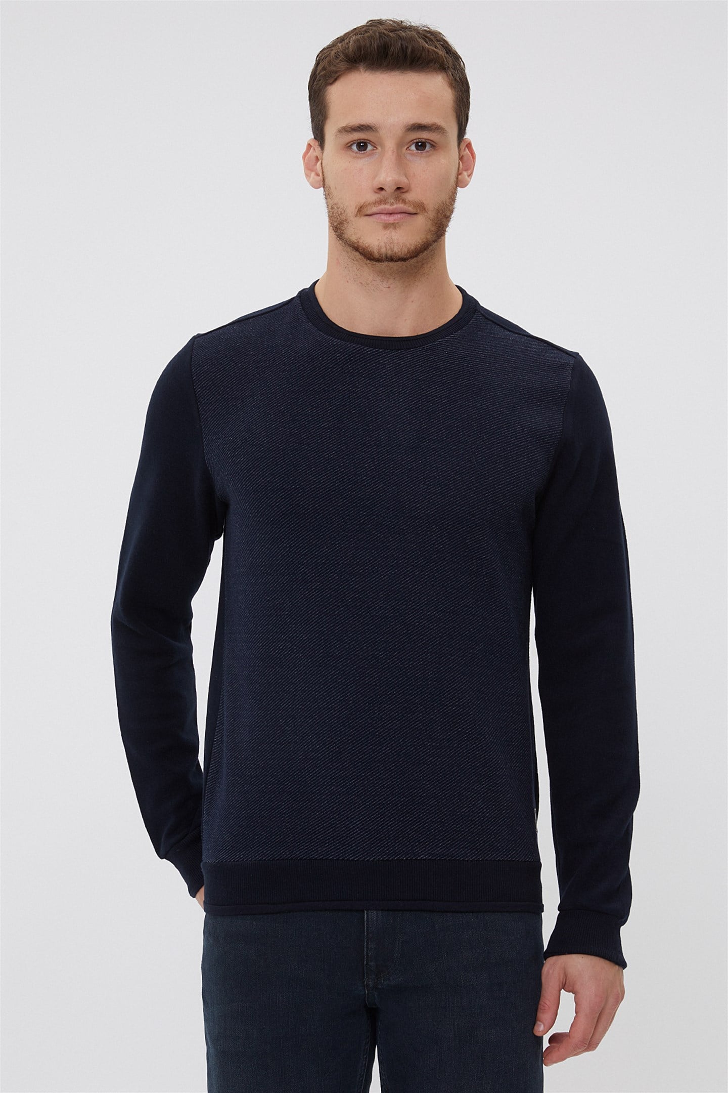 NEWDIAGONAL ERKEK O YAKA SWEATSHIRT
