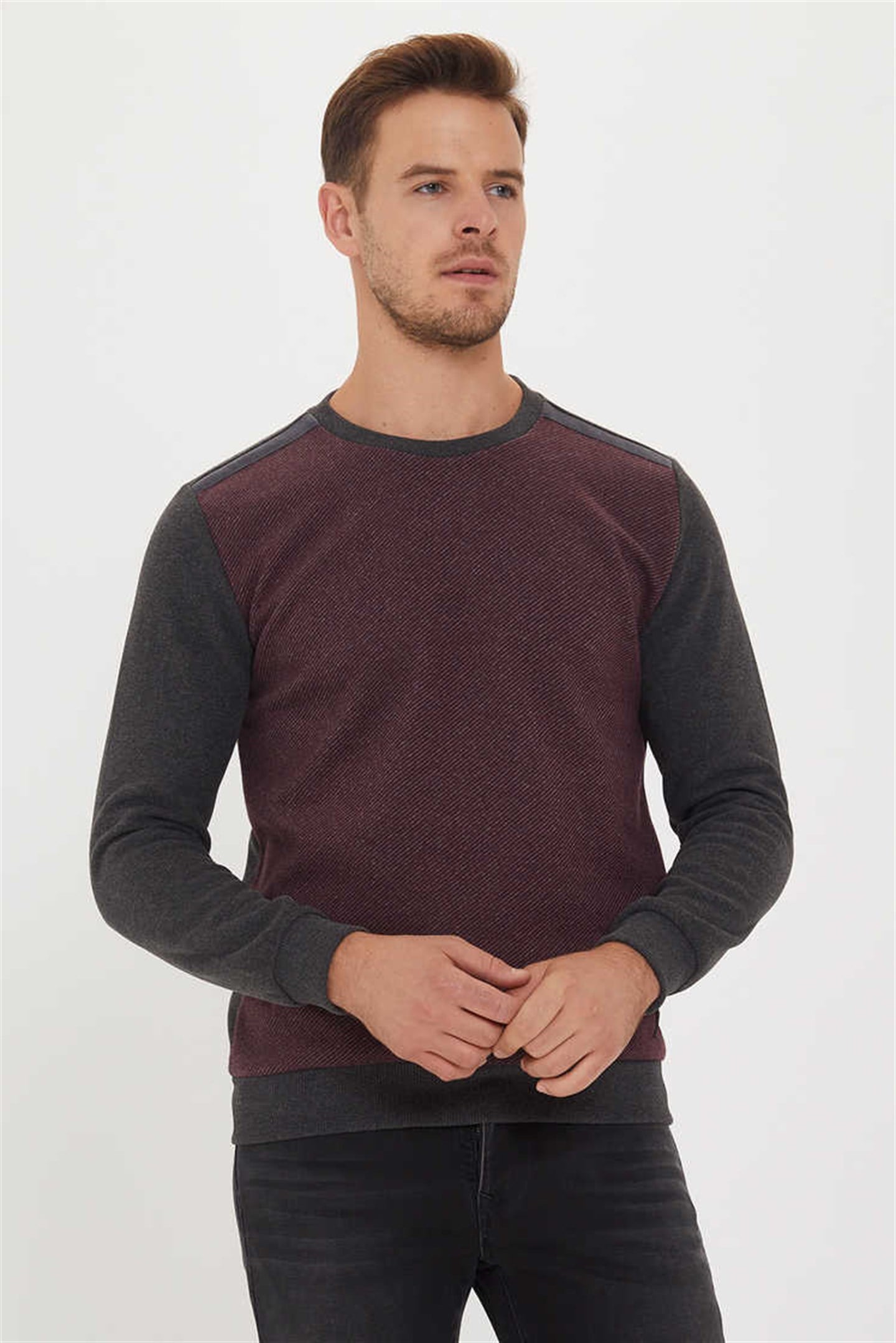 NEWDIAGONAL ERKEK O YAKA SWEATSHIRT