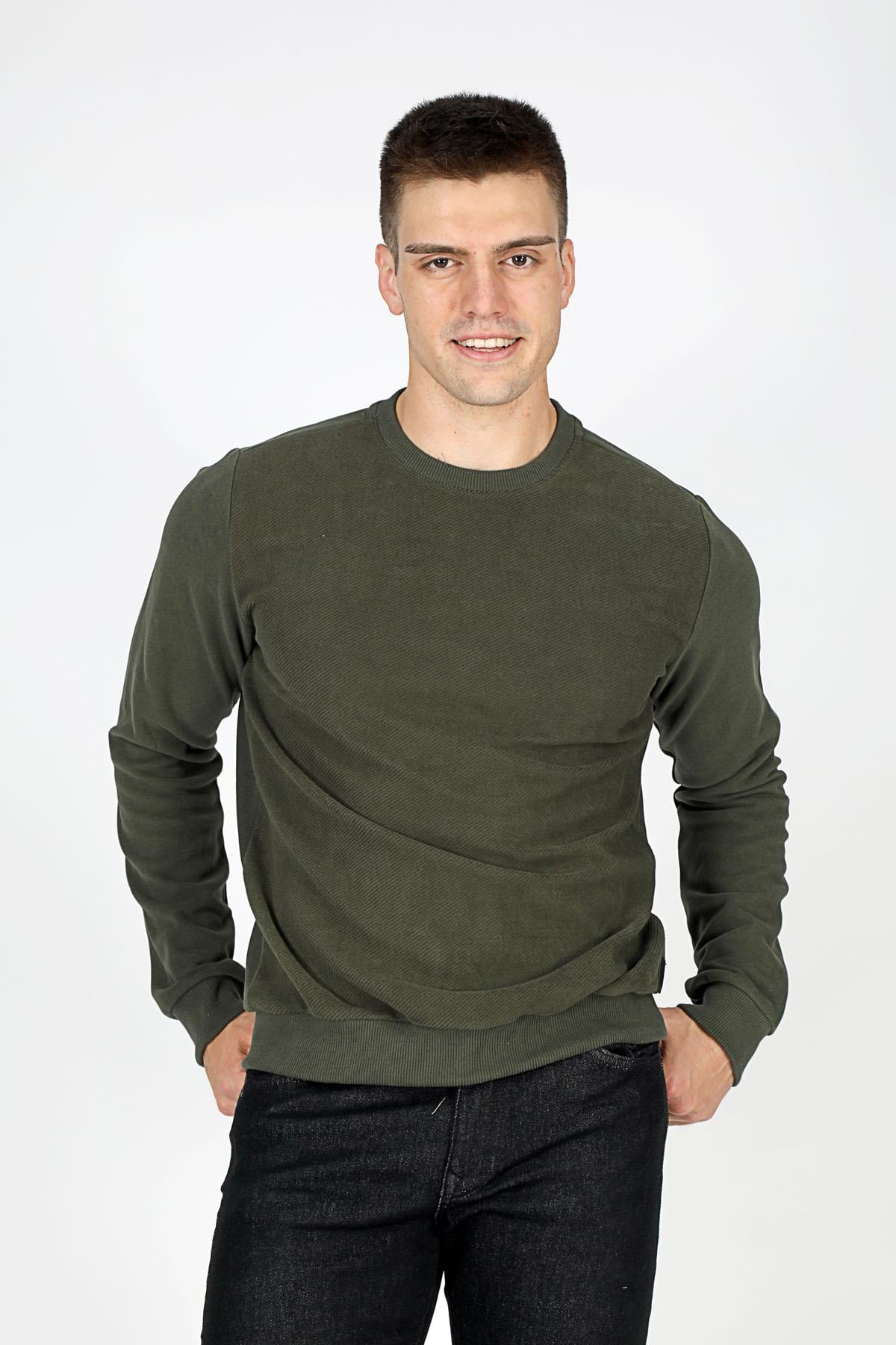 NEWDIAGONAL ERKEK O YAKA SWEATSHIRT