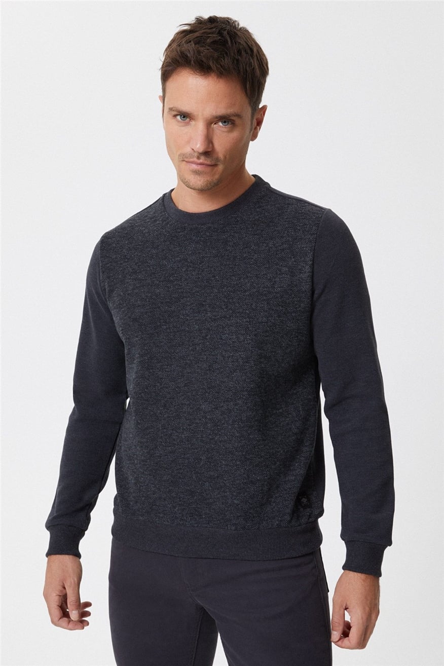 Newdiagonal Erkek O Yaka Sweatshirt
