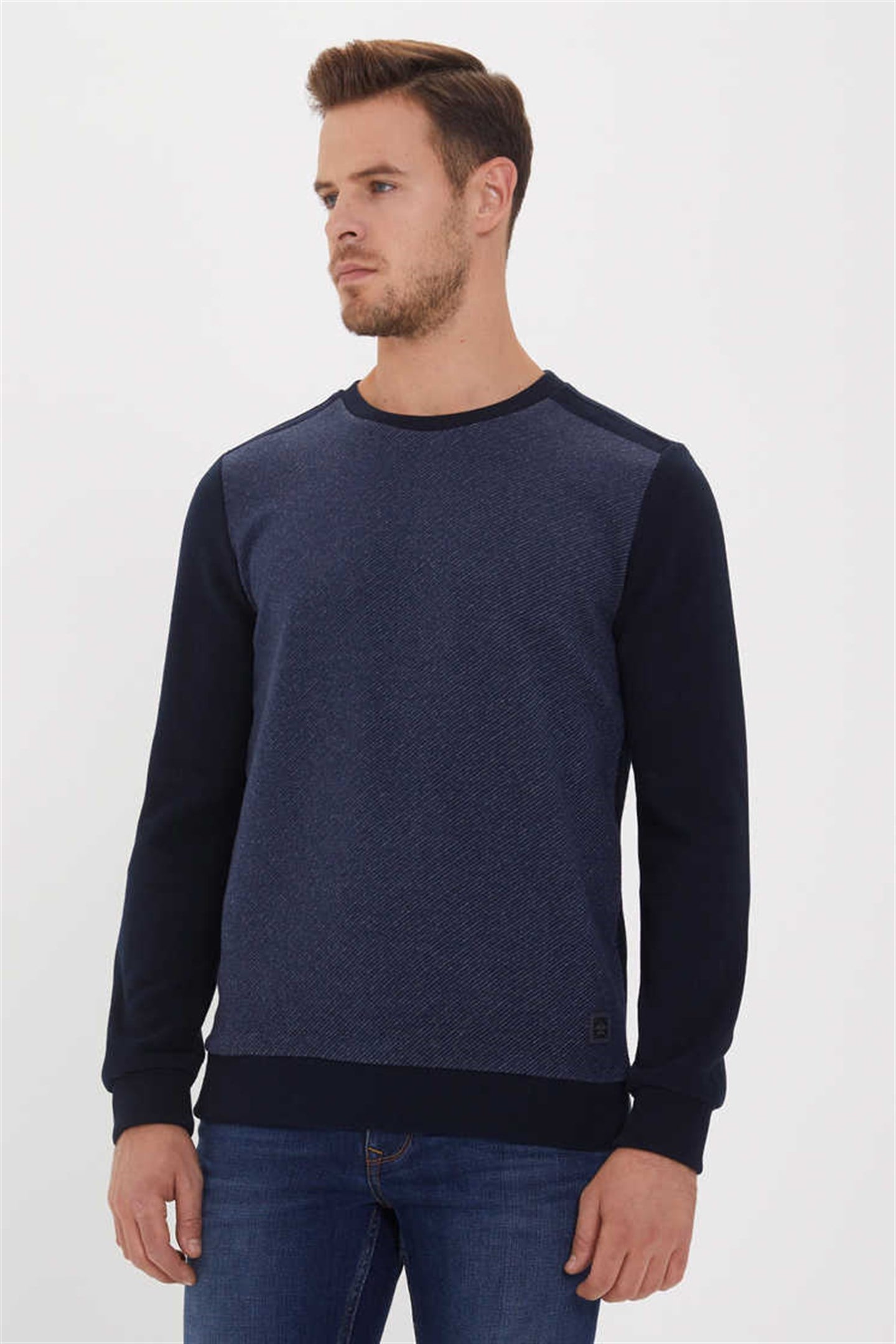 NEWDIAGONAL ERKEK O YAKA SWEATSHIRT