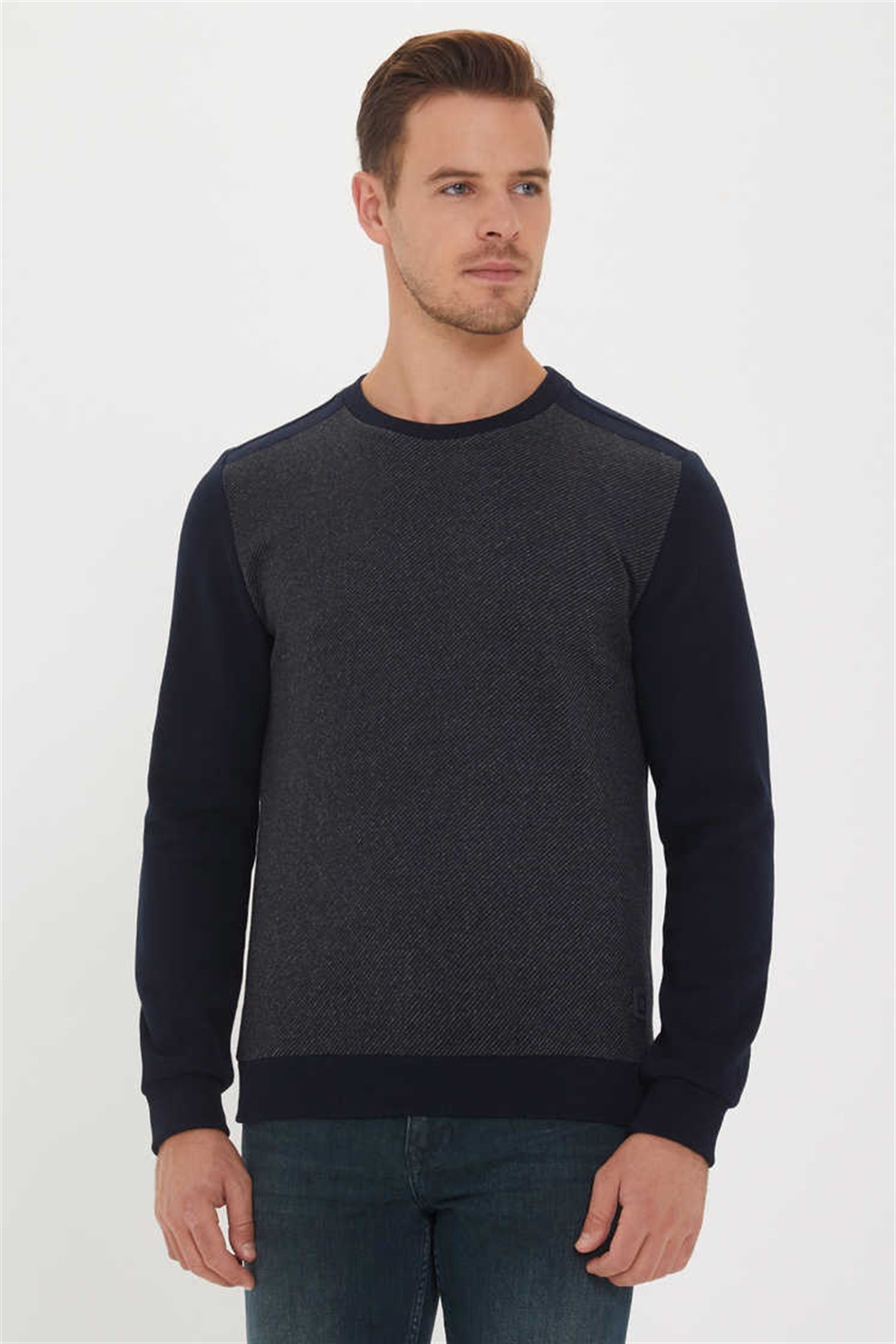 NEWDIAGONAL ERKEK O YAKA SWEATSHIRT