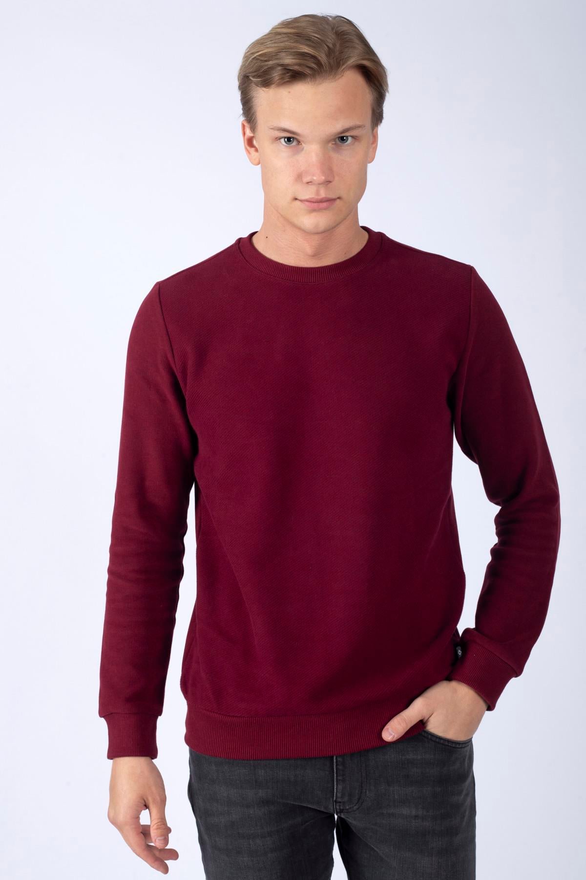 Newdıagonal Erkek Sweatshırt Bordo 