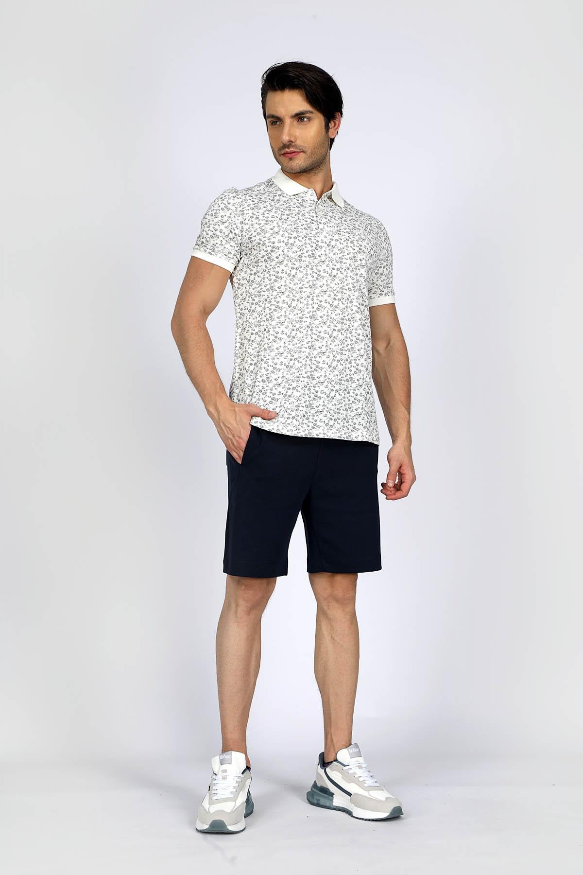Newfresh Erkek %100 Pamuk Polo Yaka T-Shirt Ekru