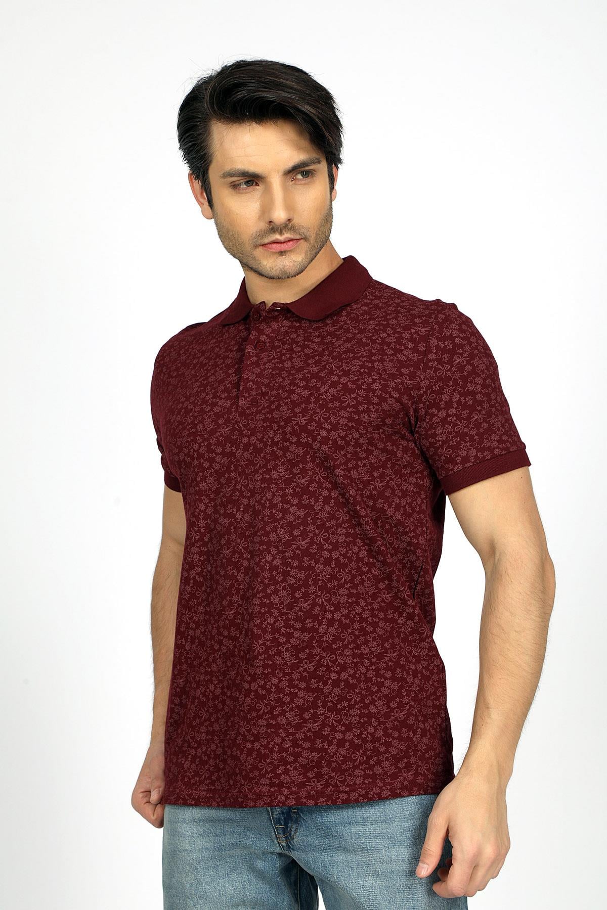 Newfresh Erkek Polo Yaka T-Shırt Mürdüm