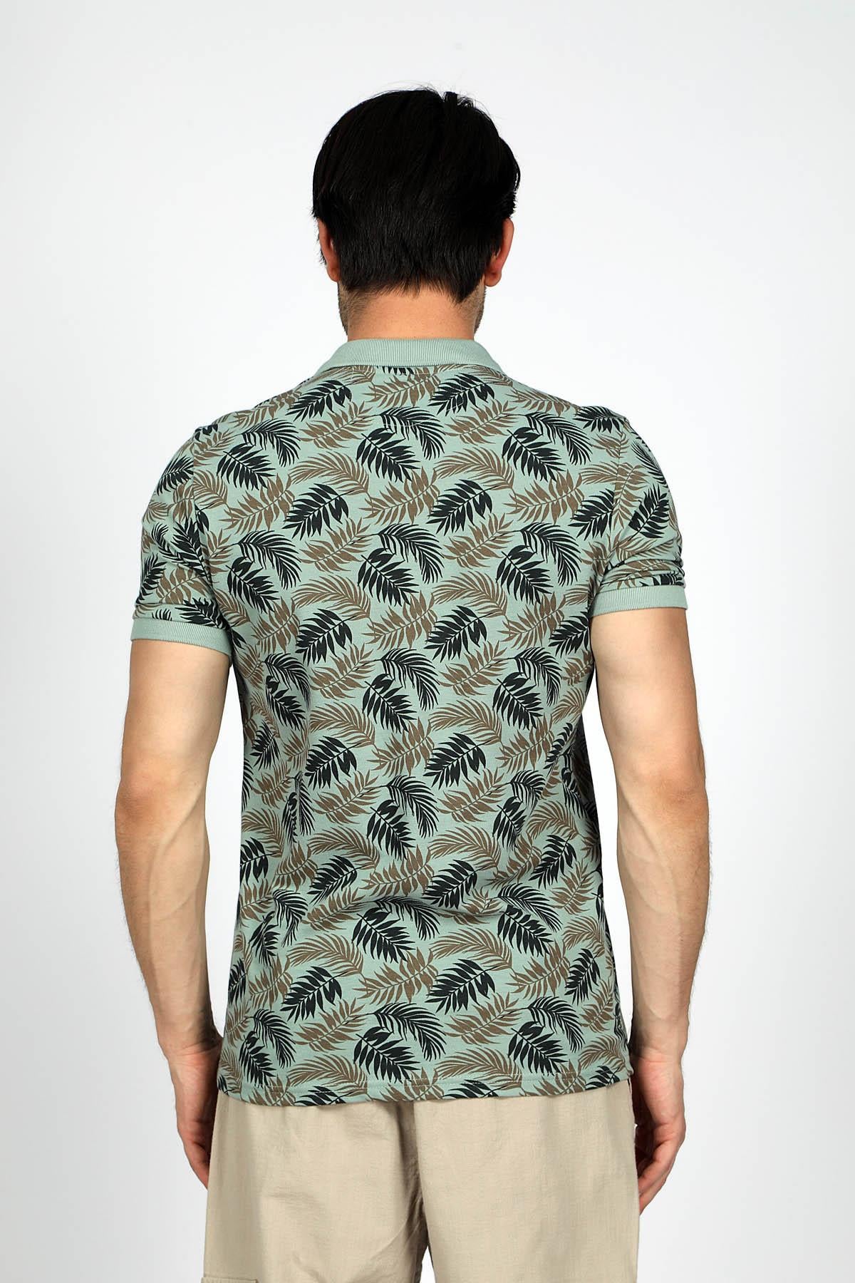 Newjoseph Erkek %100 Pamuk Polo Yaka T-Shirt Mint