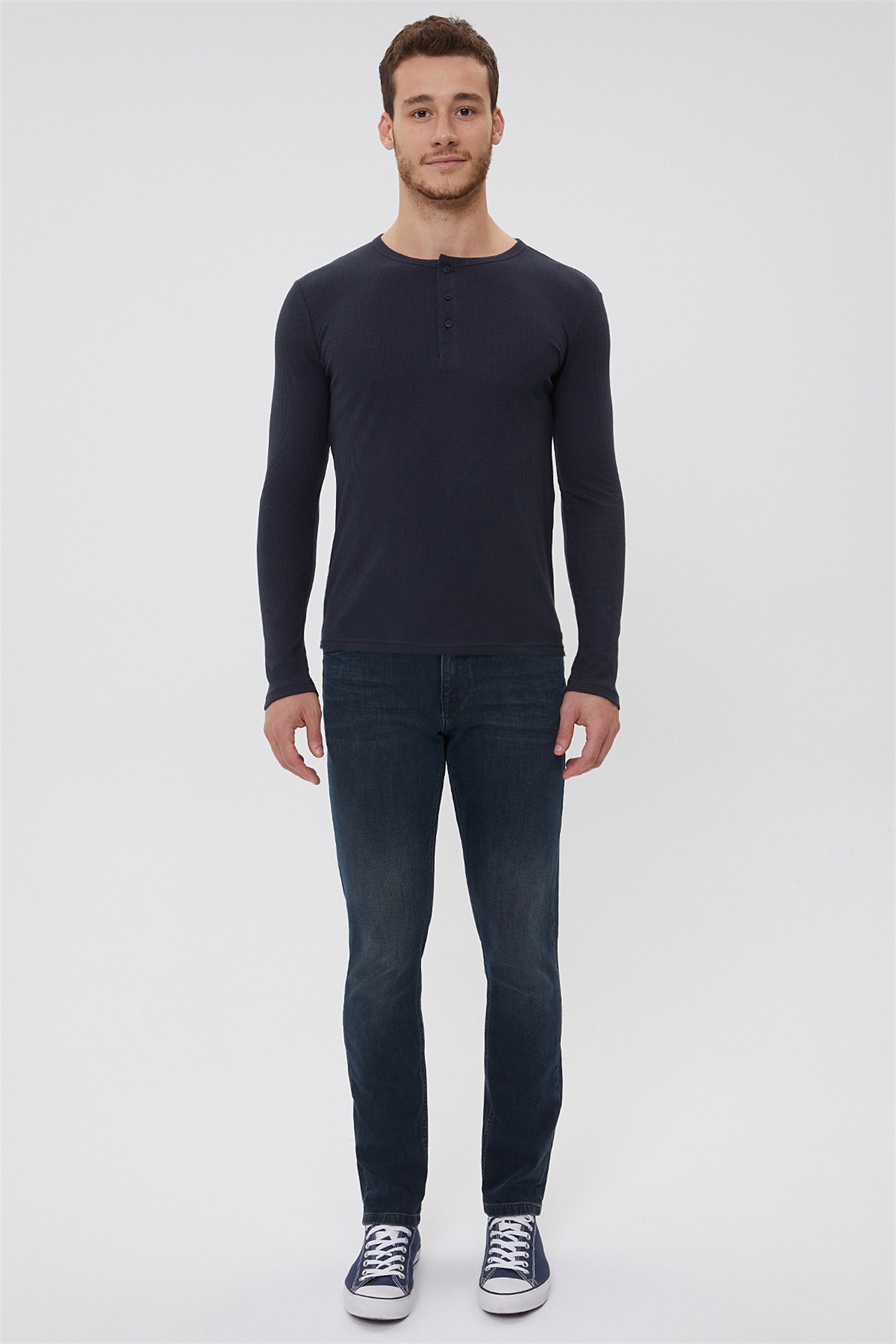 NEWWAFFLE ERKEK O YAKA PATLI SWEATSHIRT