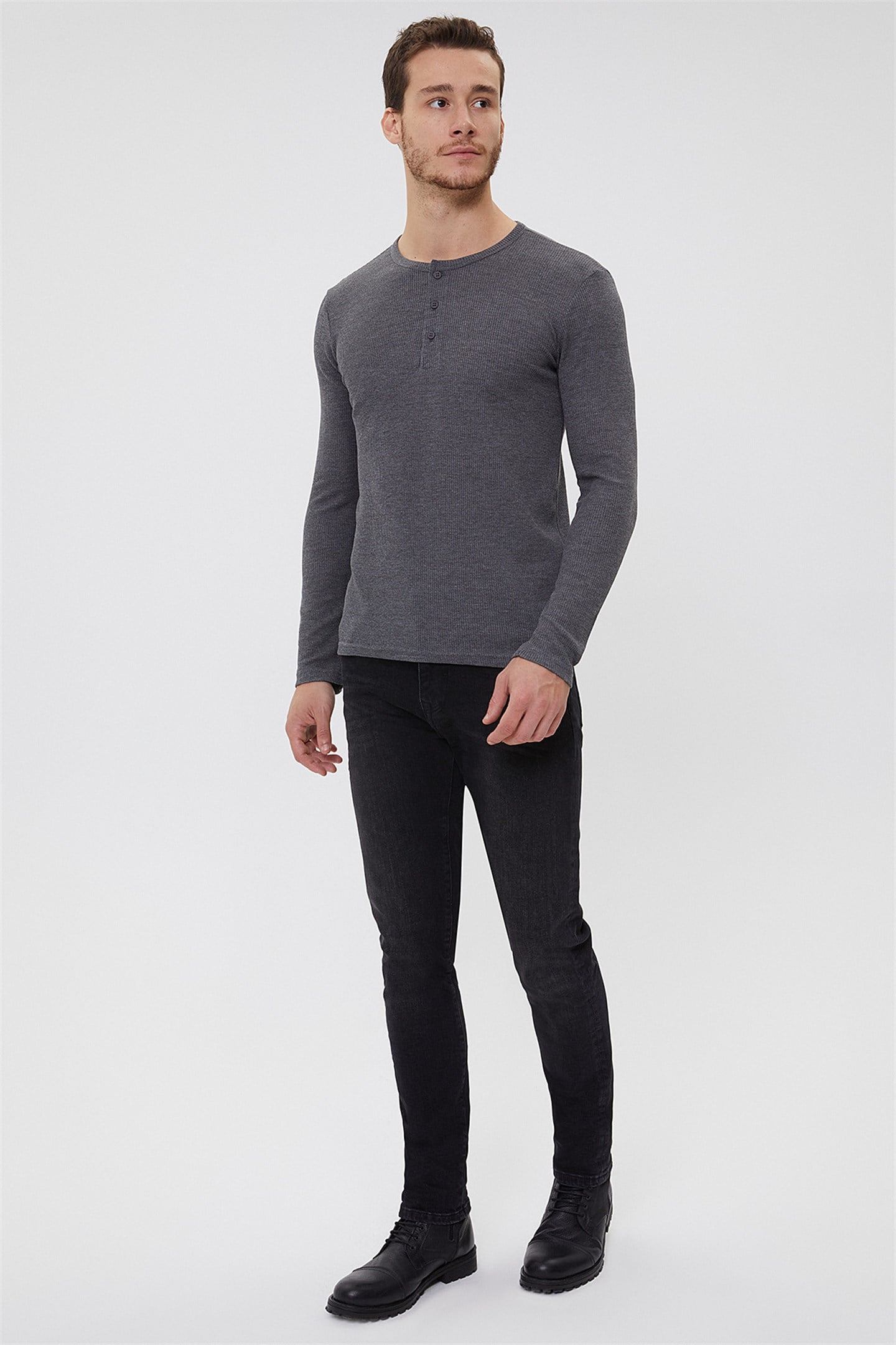 NEWWAFFLE ERKEK O YAKA PATLI SWEATSHIRT