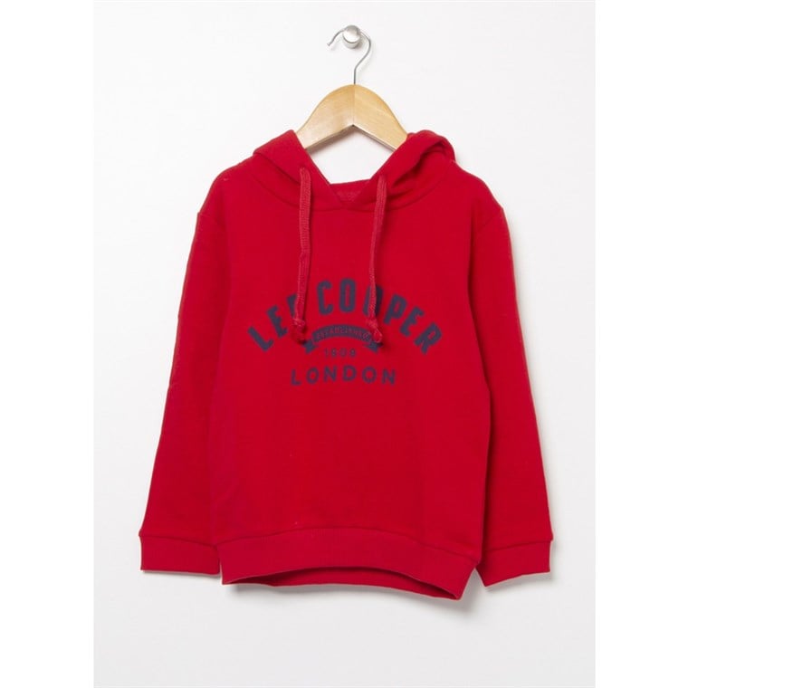 Newyork Erkek Çocuk Kapüşonlu Sweatshirt Kırmızı