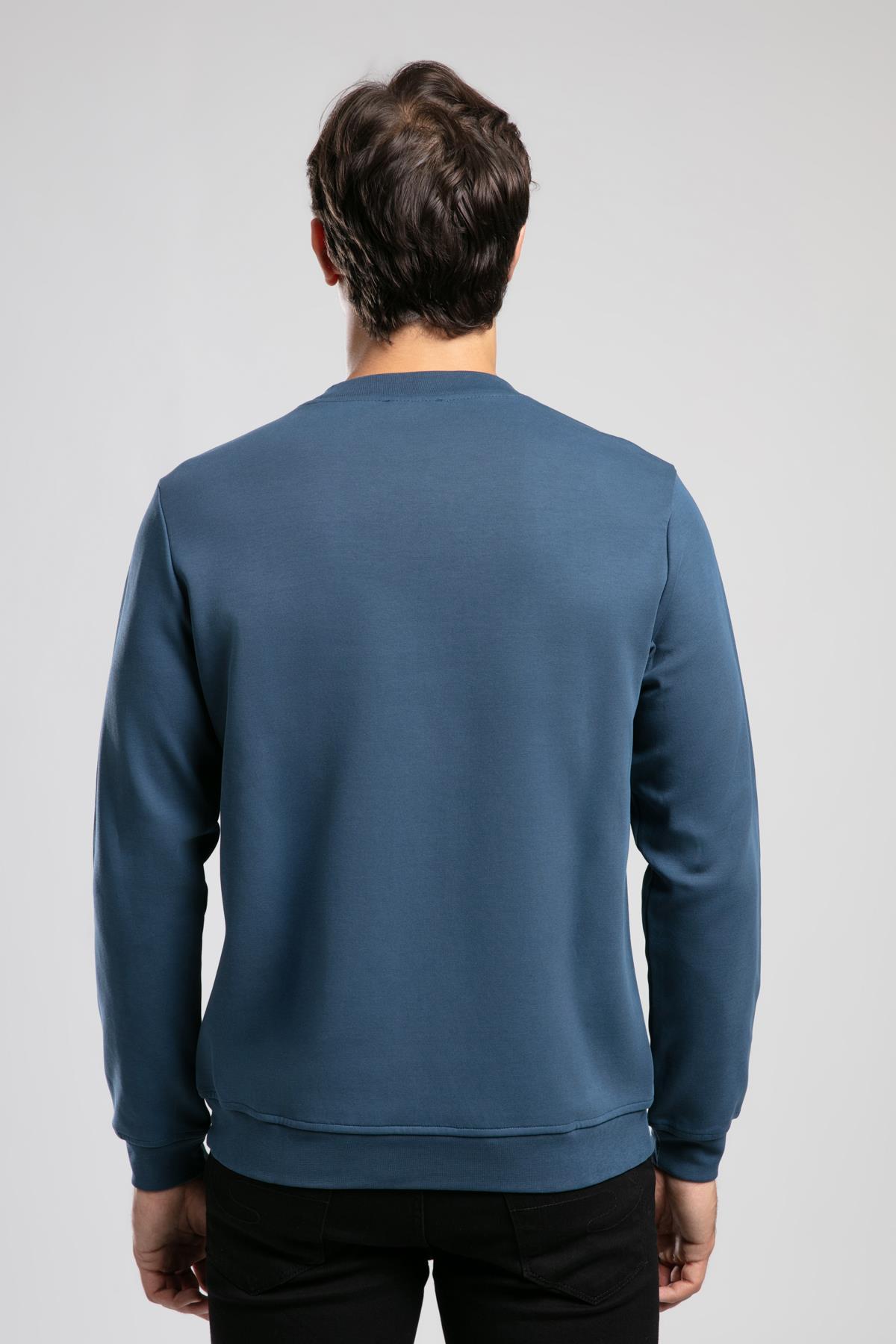Noahes Erkek O Yaka Sweatshirt Mavi