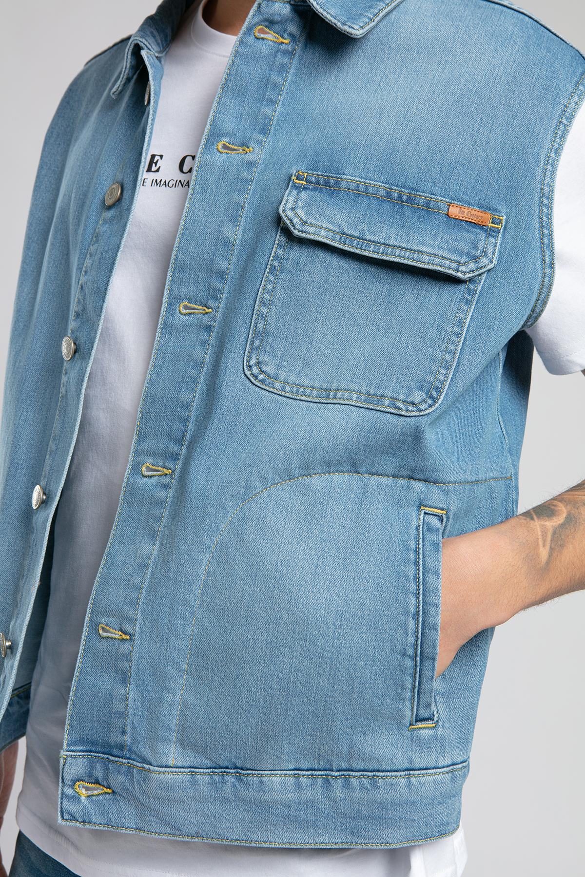 Over Vest Erkek Jean Yelek