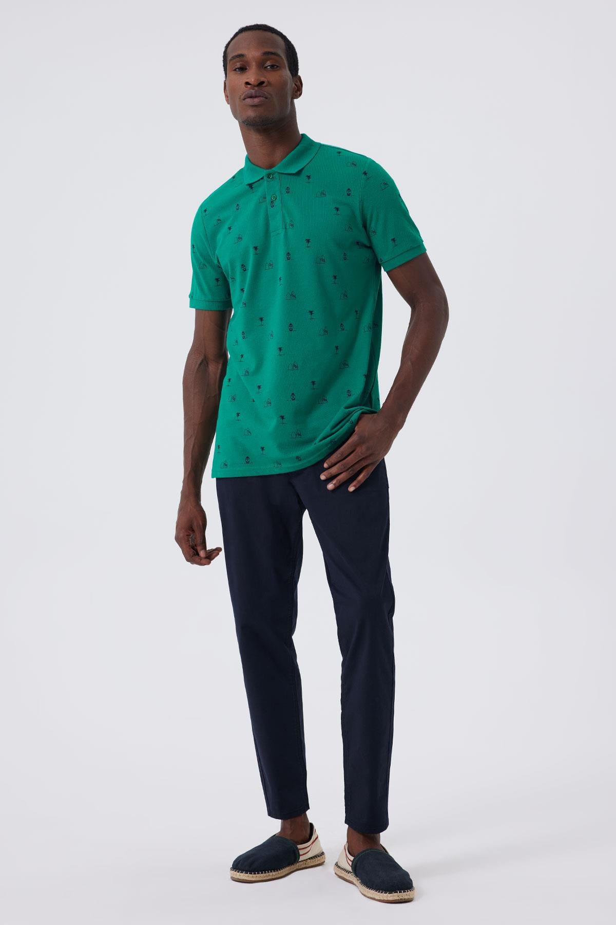 Palm Erkek Pike Polo Yaka T-Shırt Yeşil