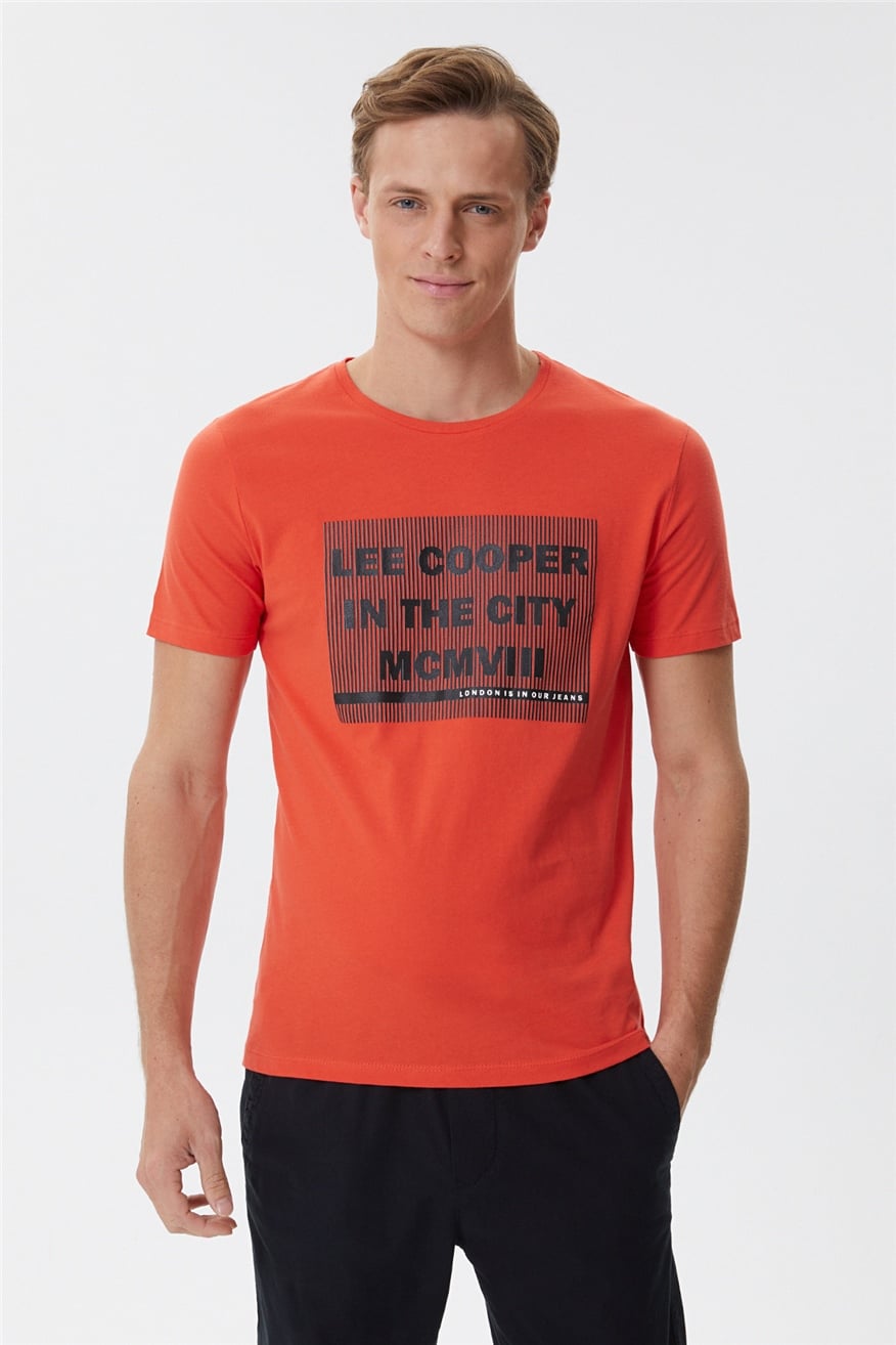 Patrice Erkek O Yaka T-Shirt Mercan