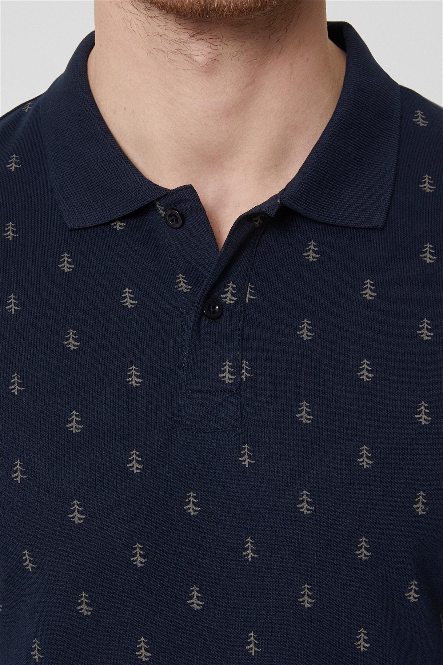 Pine Erkek %100 Pamuk Polo Yaka T-Shirt Lacivert
