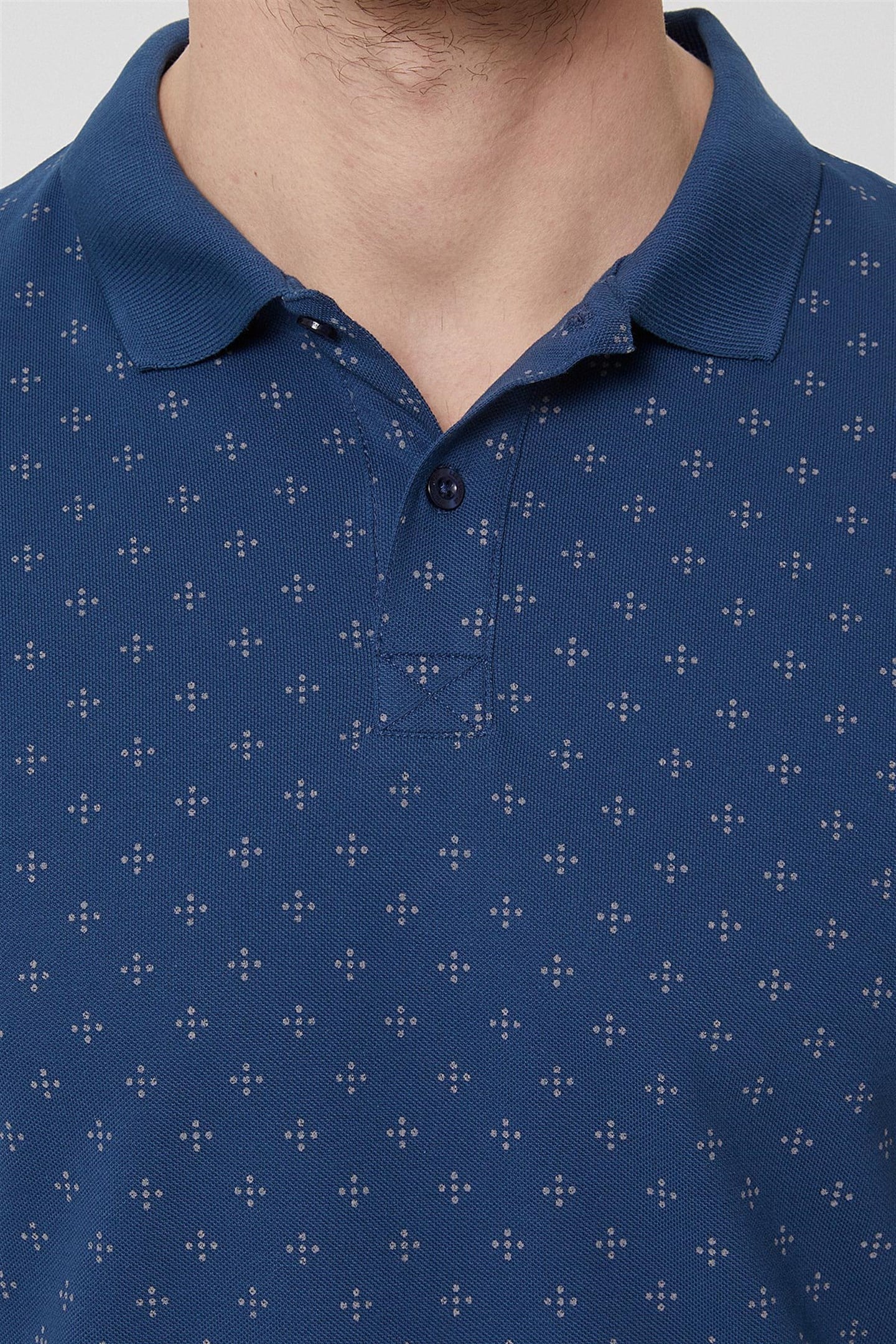 Polite Erkek %100 Pamuk Polo Yaka T-Shirt İndigo