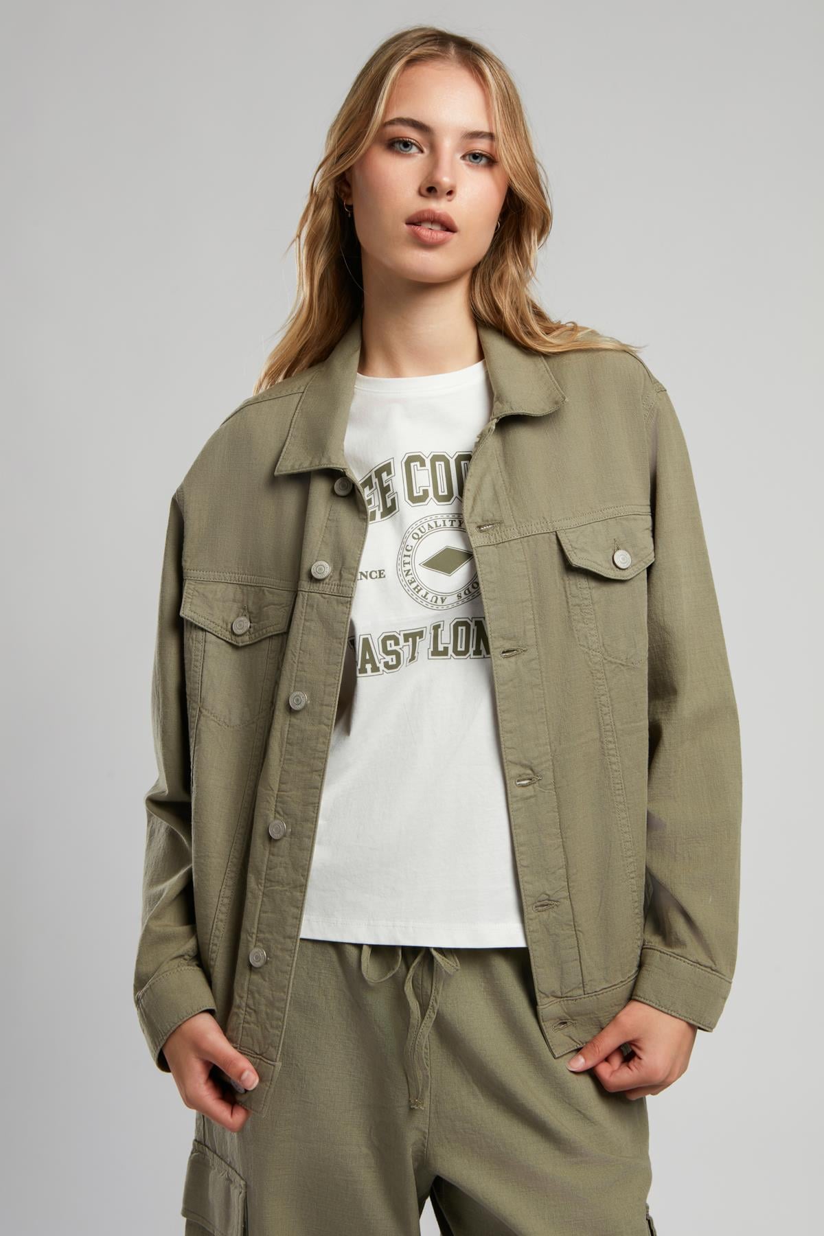 PUBLE KADIN DOKUMA CEKET