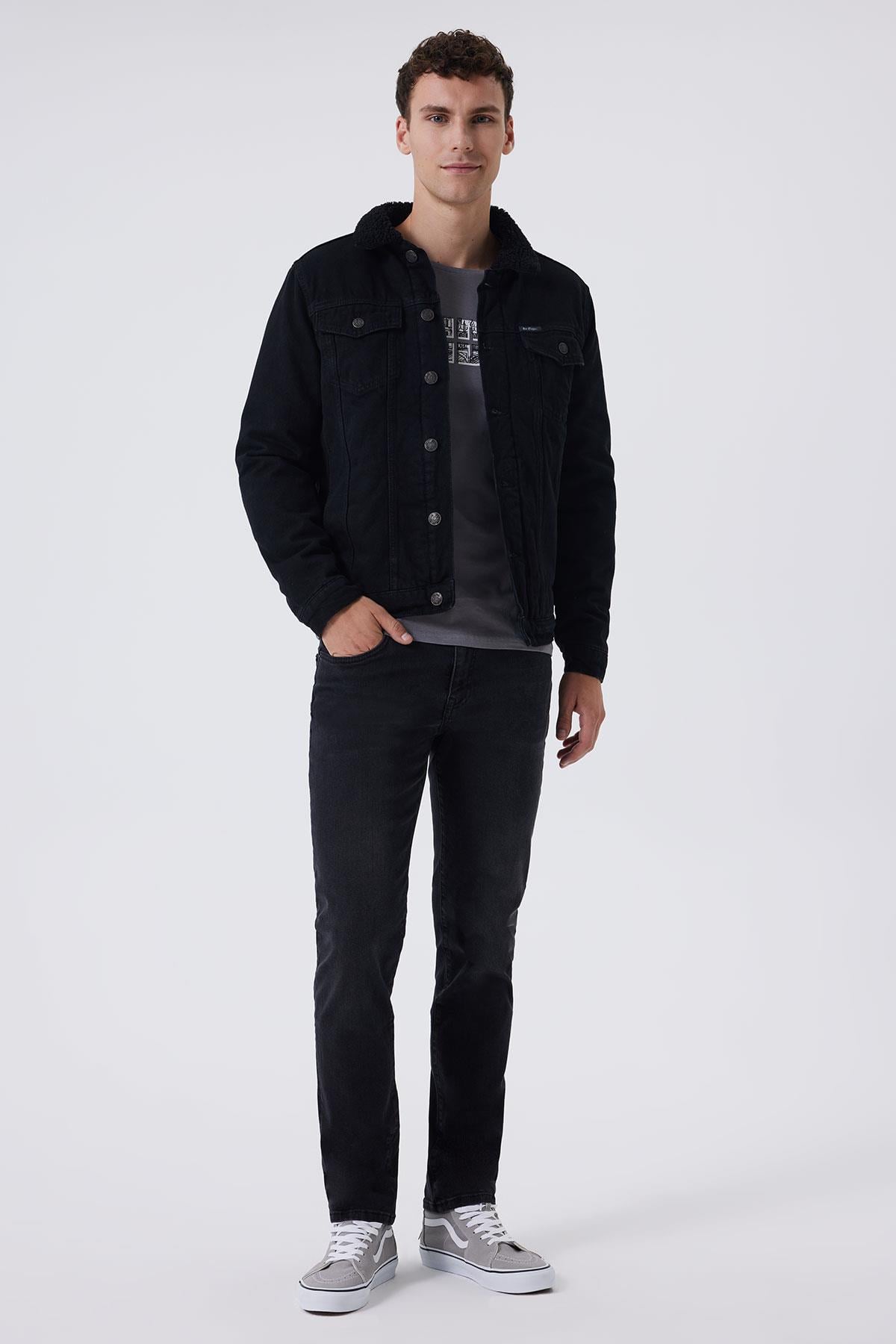 Puebla 4 Erkek %100 Pamuk Jean Ceket Denim