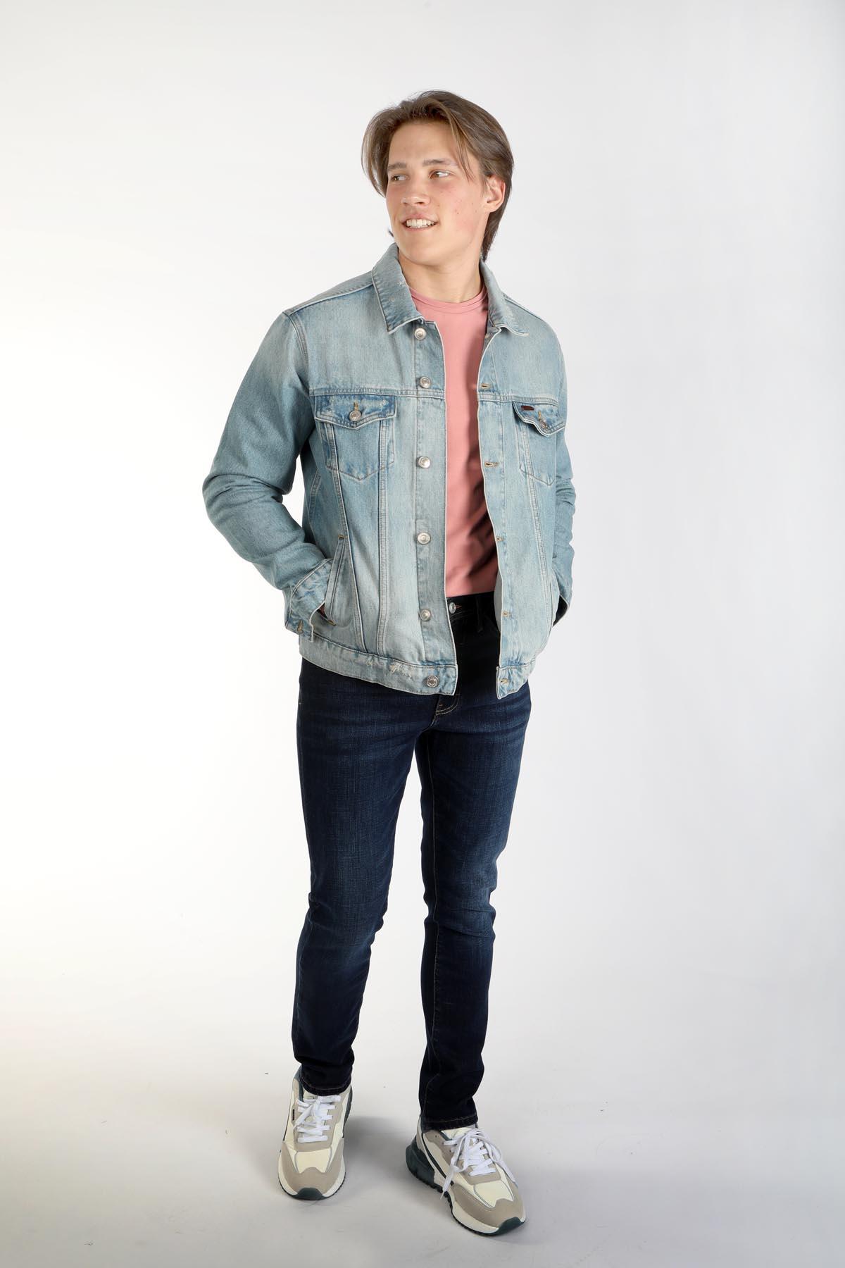 Puebla Erkek Jean Ceket Caesar Blue Lıght