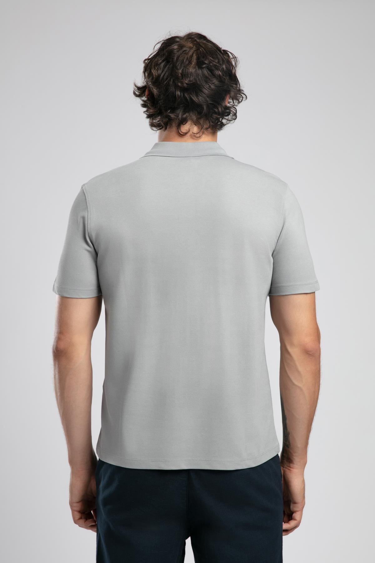 Resao Erkek Polo Yaka T-Shirt Gri