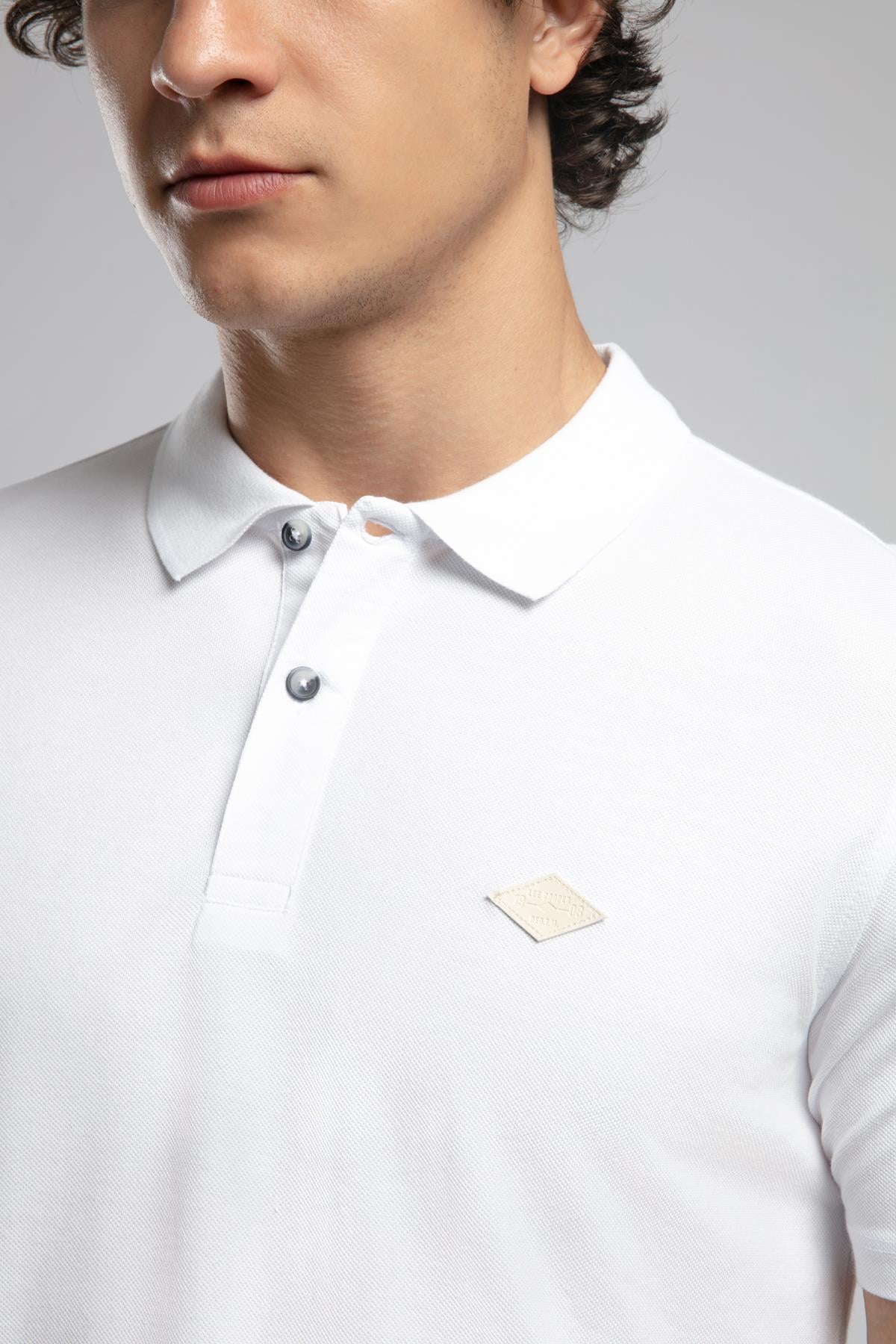 Resao Erkek Polo Yaka T-Shirt Beyaz