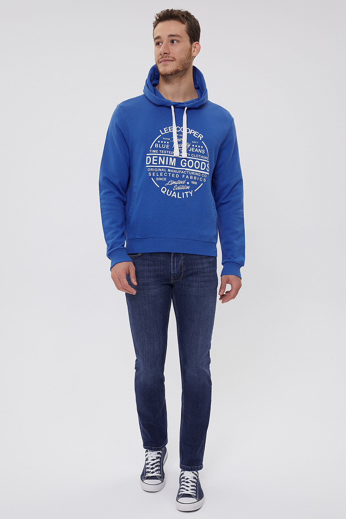 RHETT Erkek %100 Pamuk KAPÜŞONLU SWEATSHIRT