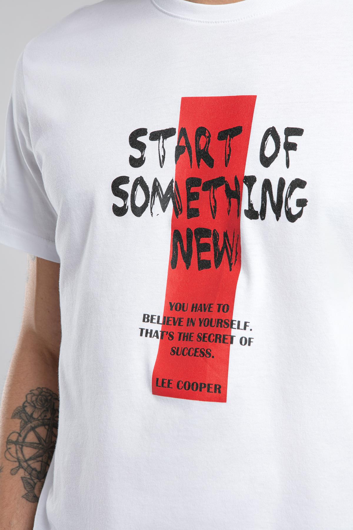 Ric Erkek %100 Pamuk O Yaka T-Shirt Beyaz