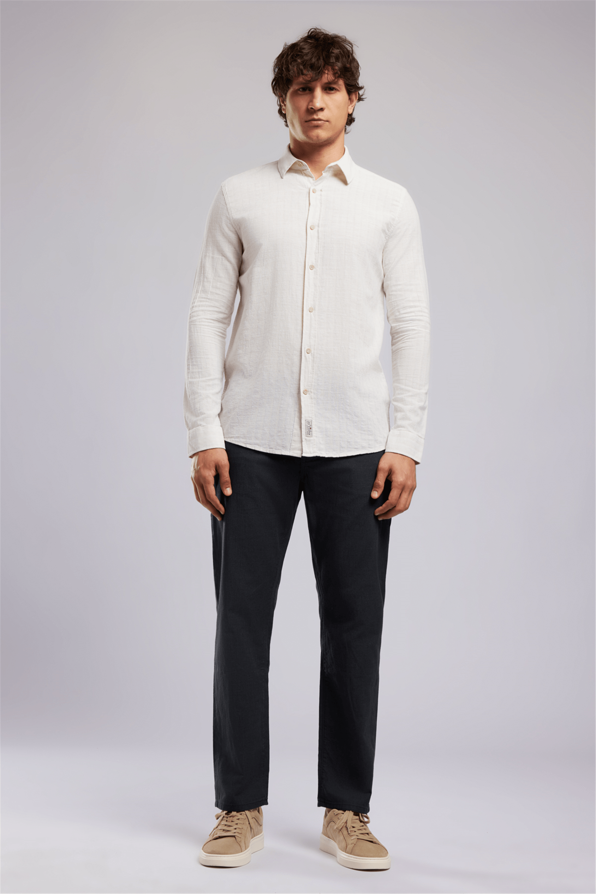 Rıcky Erkek High Rise Straight Fit %100 Pamuk Pantolon Mavi