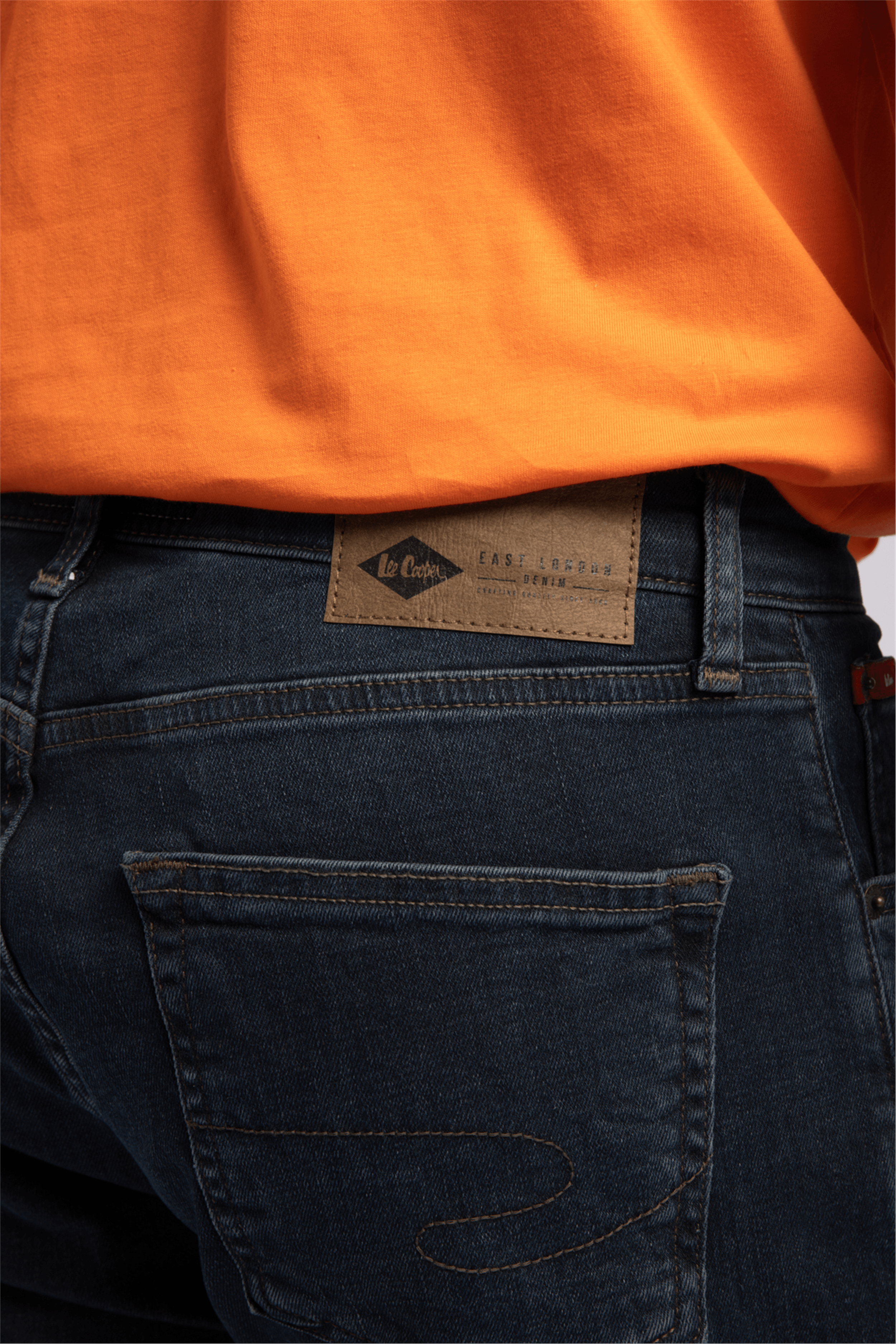 Rıcky Erkek High Rise Straight Fit Pamuklu Jean Pantolon Mavi̇-Si̇Yah