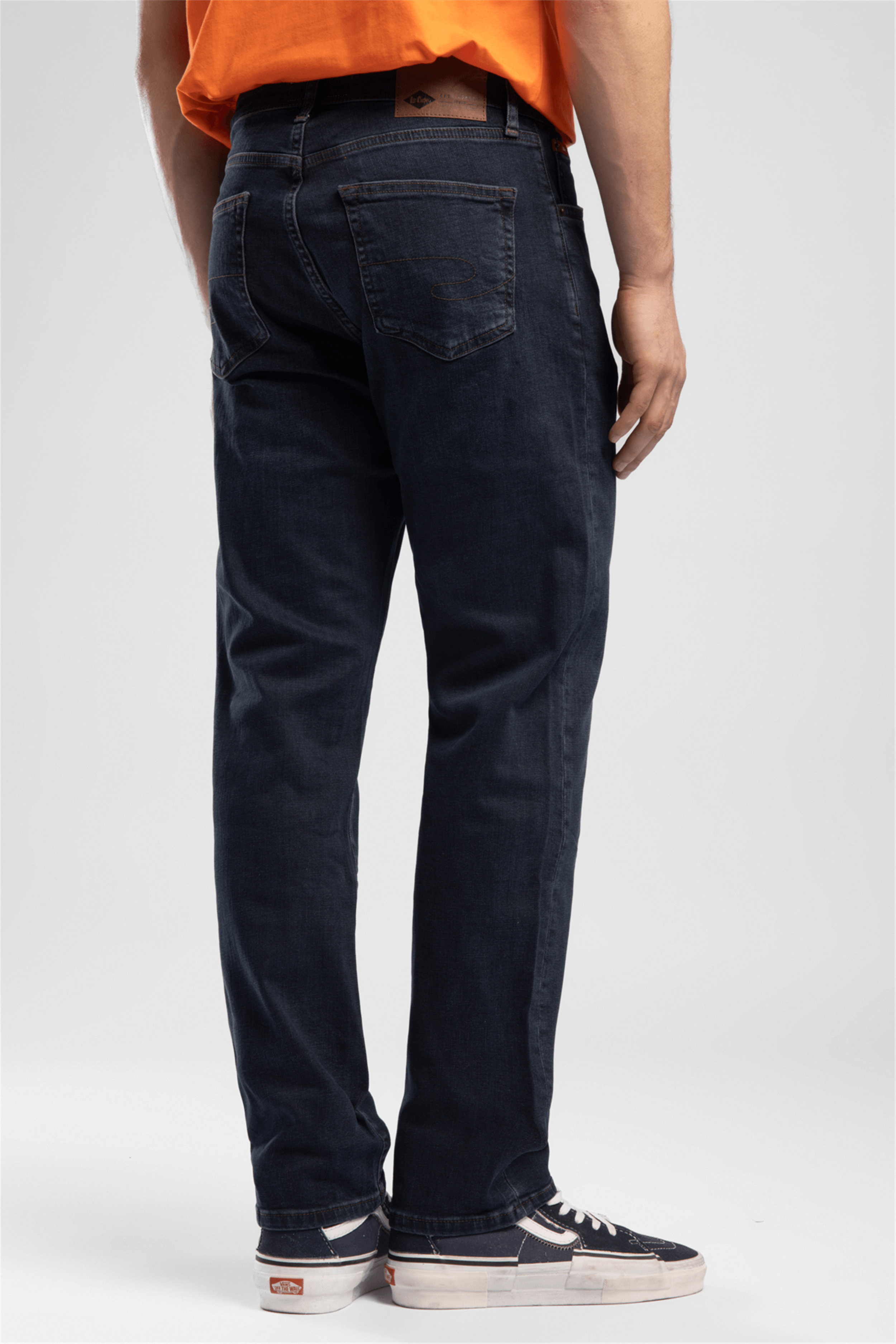 Rıcky Erkek High Rise Straight Fit Pamuklu Jean Pantolon Mavi̇-Si̇Yah