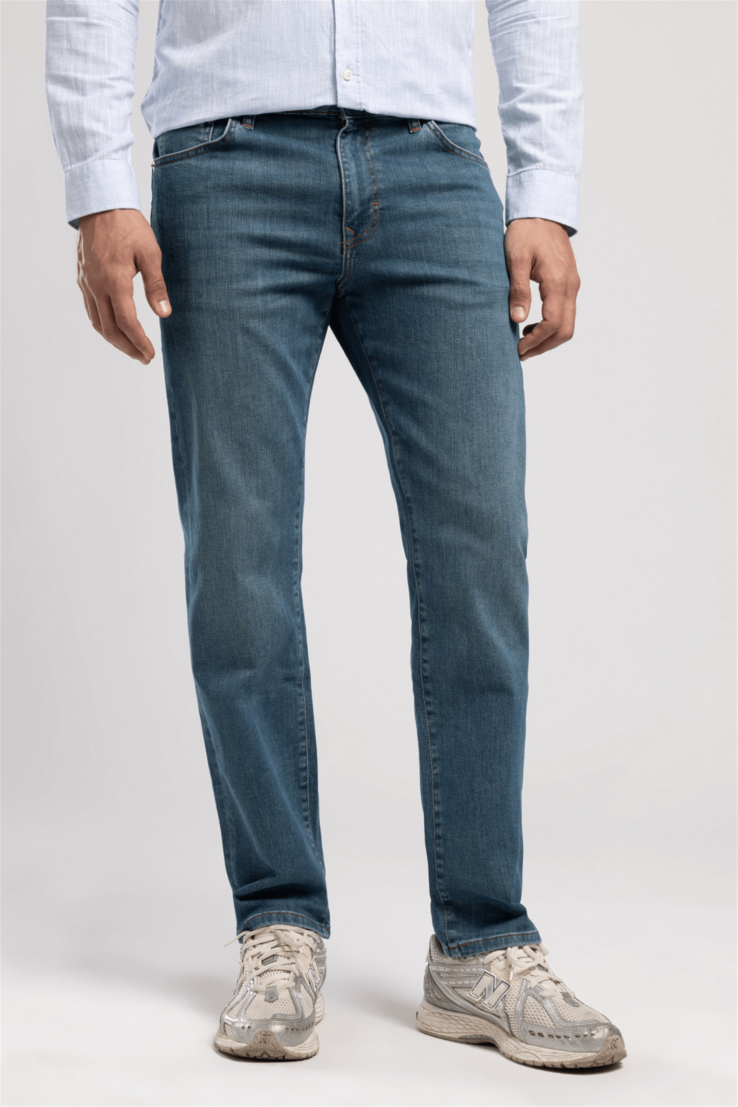Ricky Erkek Hıgh Rıse Straıght Rahat Kesim Yüksek Bel Düz Paça Jean Pantolon Yeşil