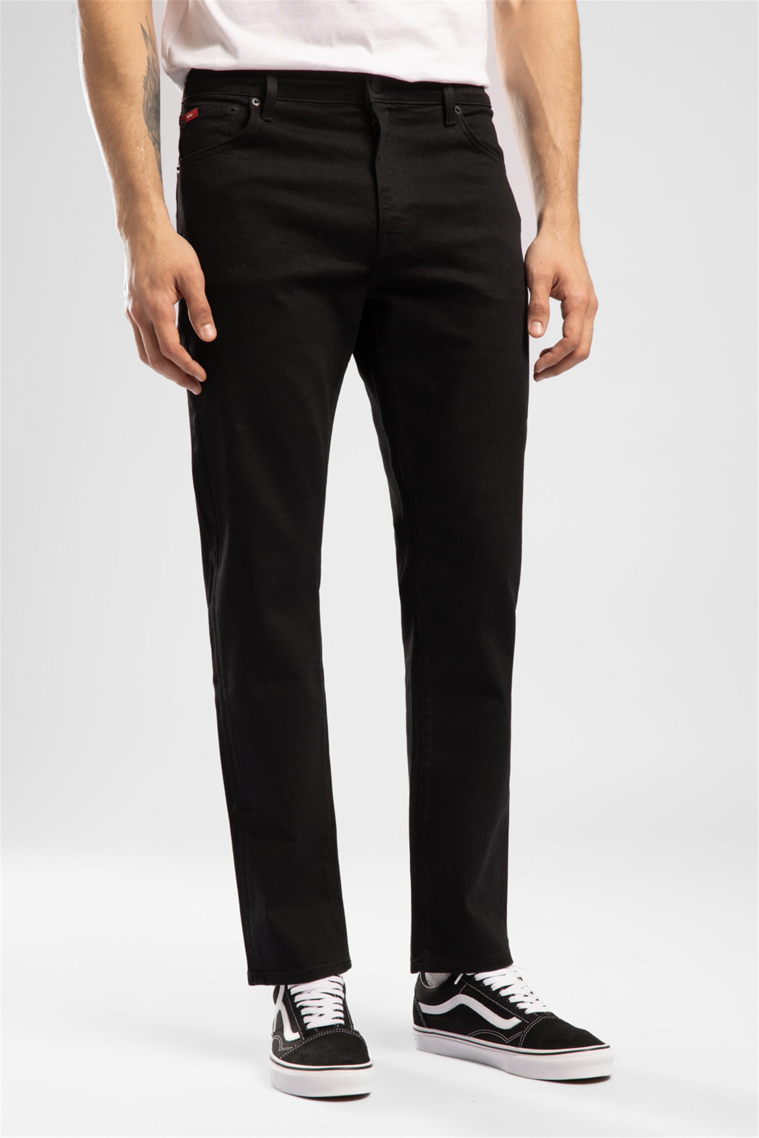 Rıcky Erkek High Rise Straight Fit Pamuklu Jean Pantolon Siyah