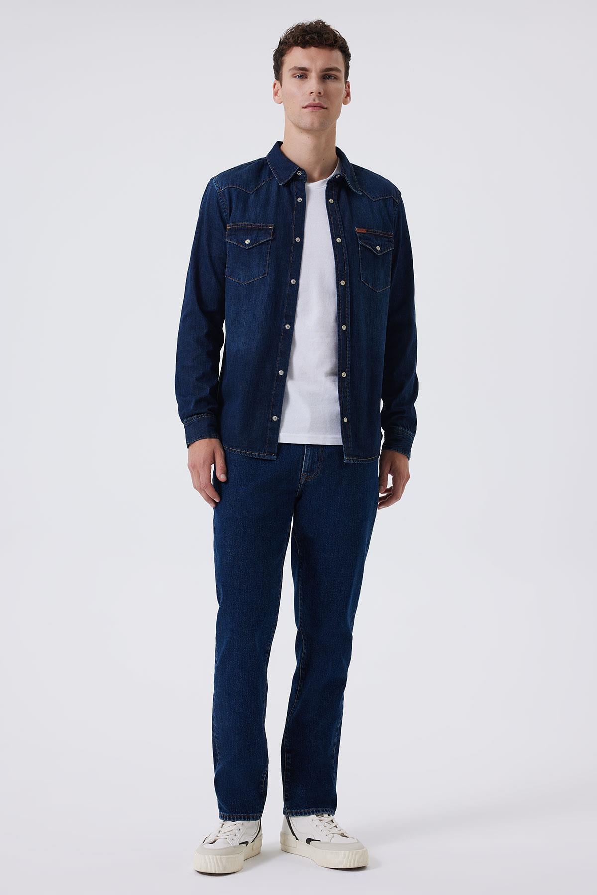 Rıcky Erkek Jean Pantolon Hıllary Blue Mıd