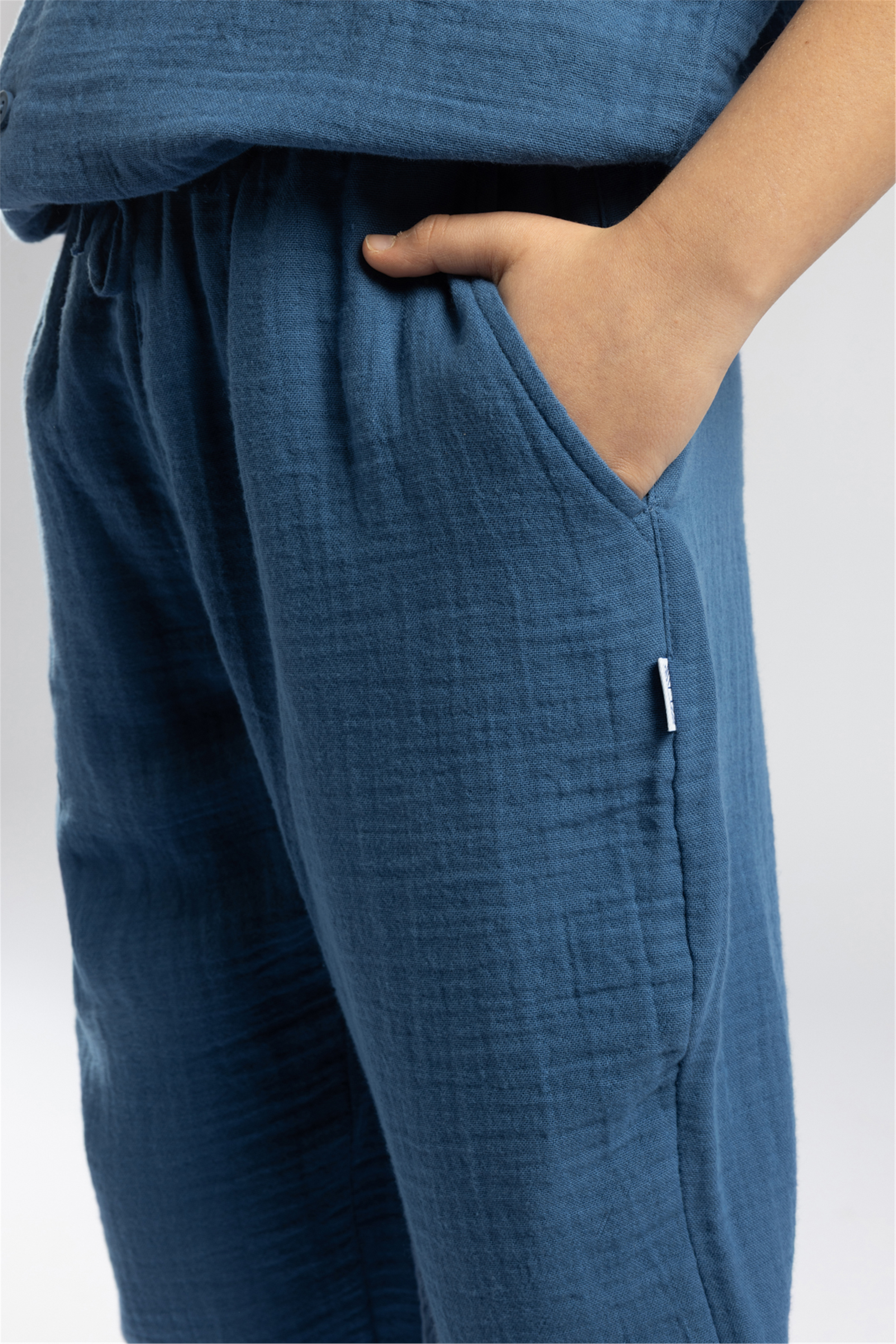 Rıse Erkek Çocuk Straight Fit %100 Pamuk Pantolon Mavi