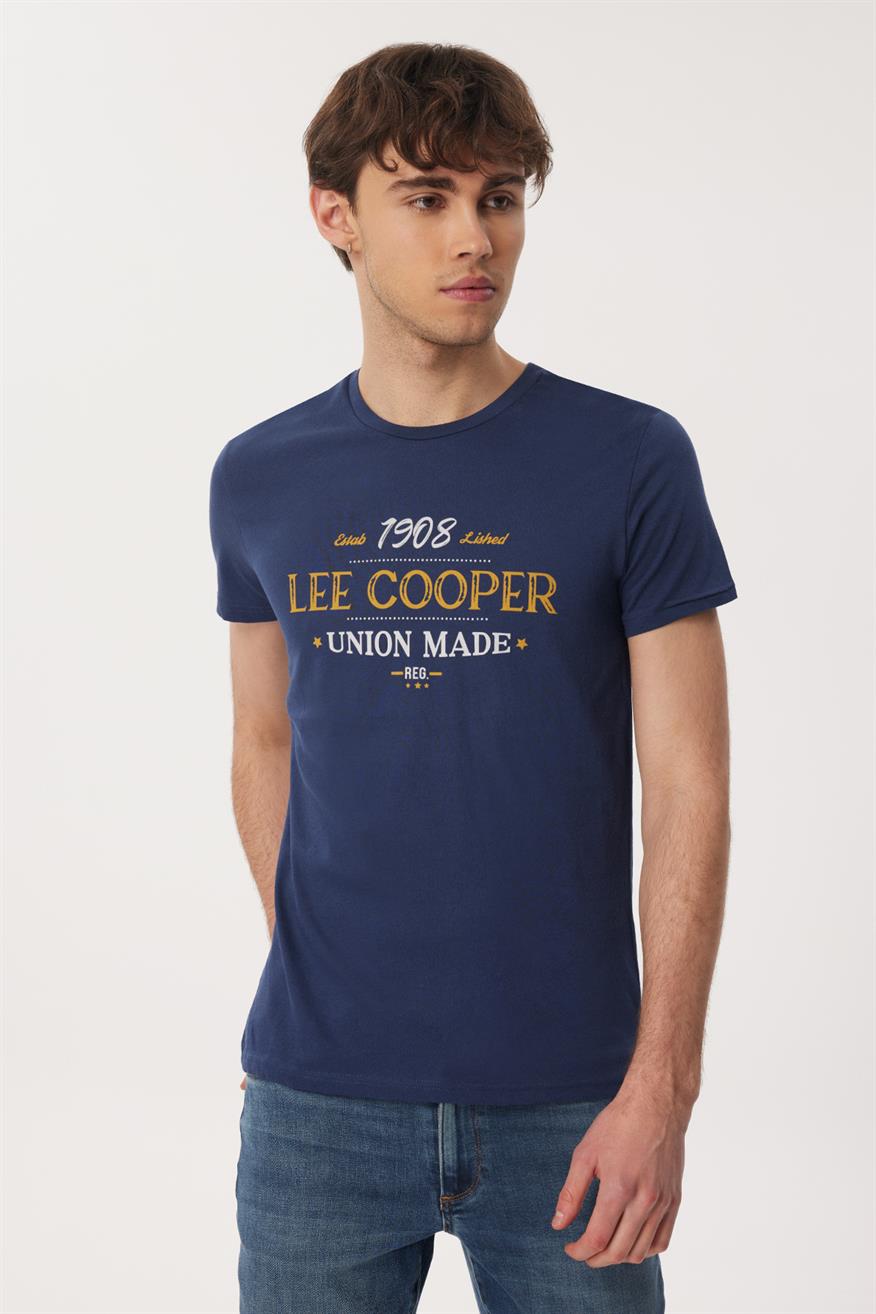 Robert Erkek %100 Pamuk O Yaka T-Shirt Lacivert