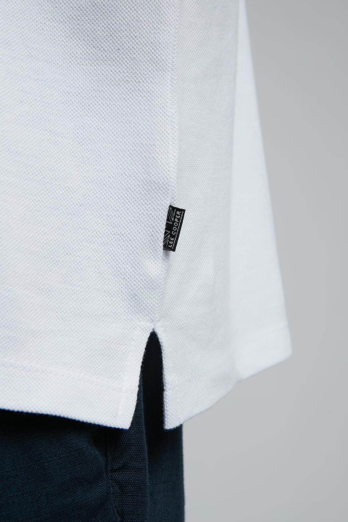 Rolan Erkek %100 Pamuk Polo Yaka T-Shirt Beyaz