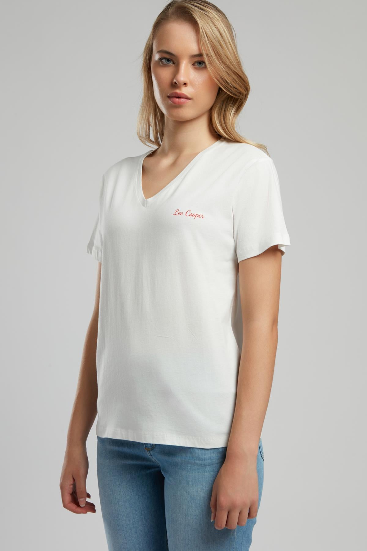 Sade Kadın V Yaka T-Shirt