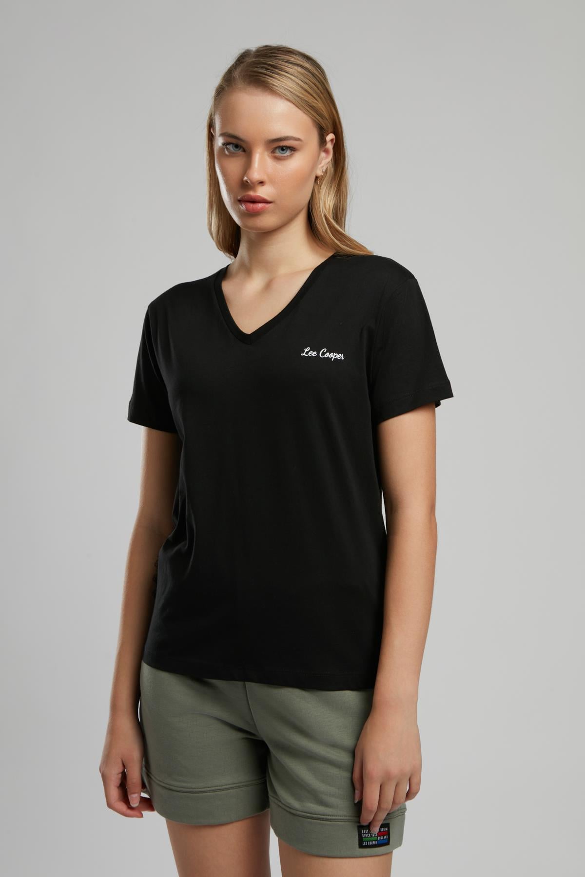 Sade Kadın V Yaka T-Shirt