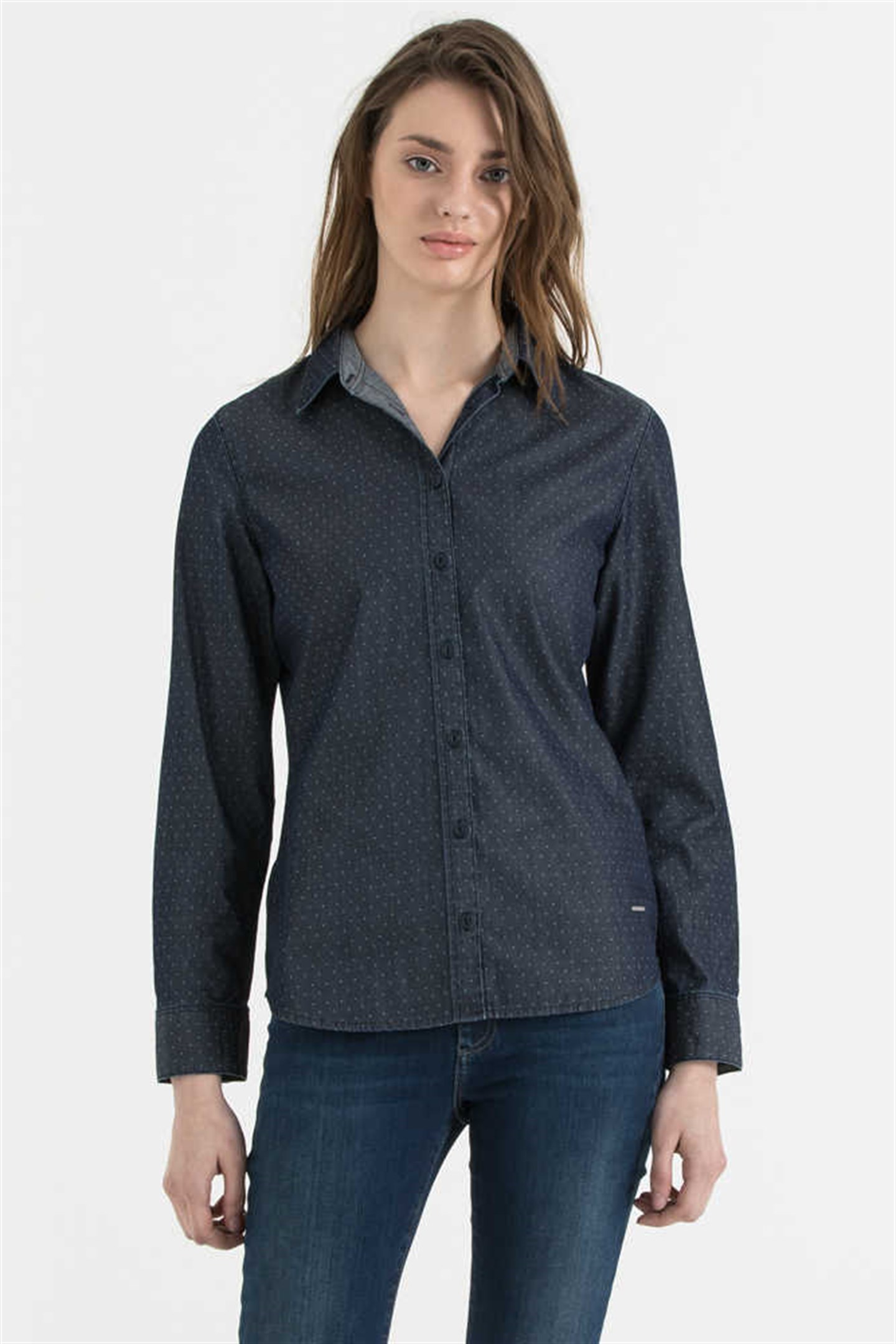 SANDRA 1 KADIN DENIM U.KOL GÖMLEK