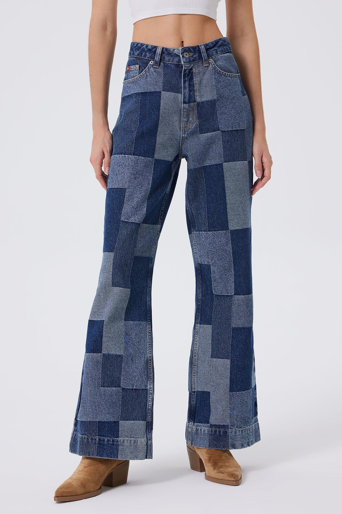 Sandy Kadın Jean Pantolon Metthew Blue