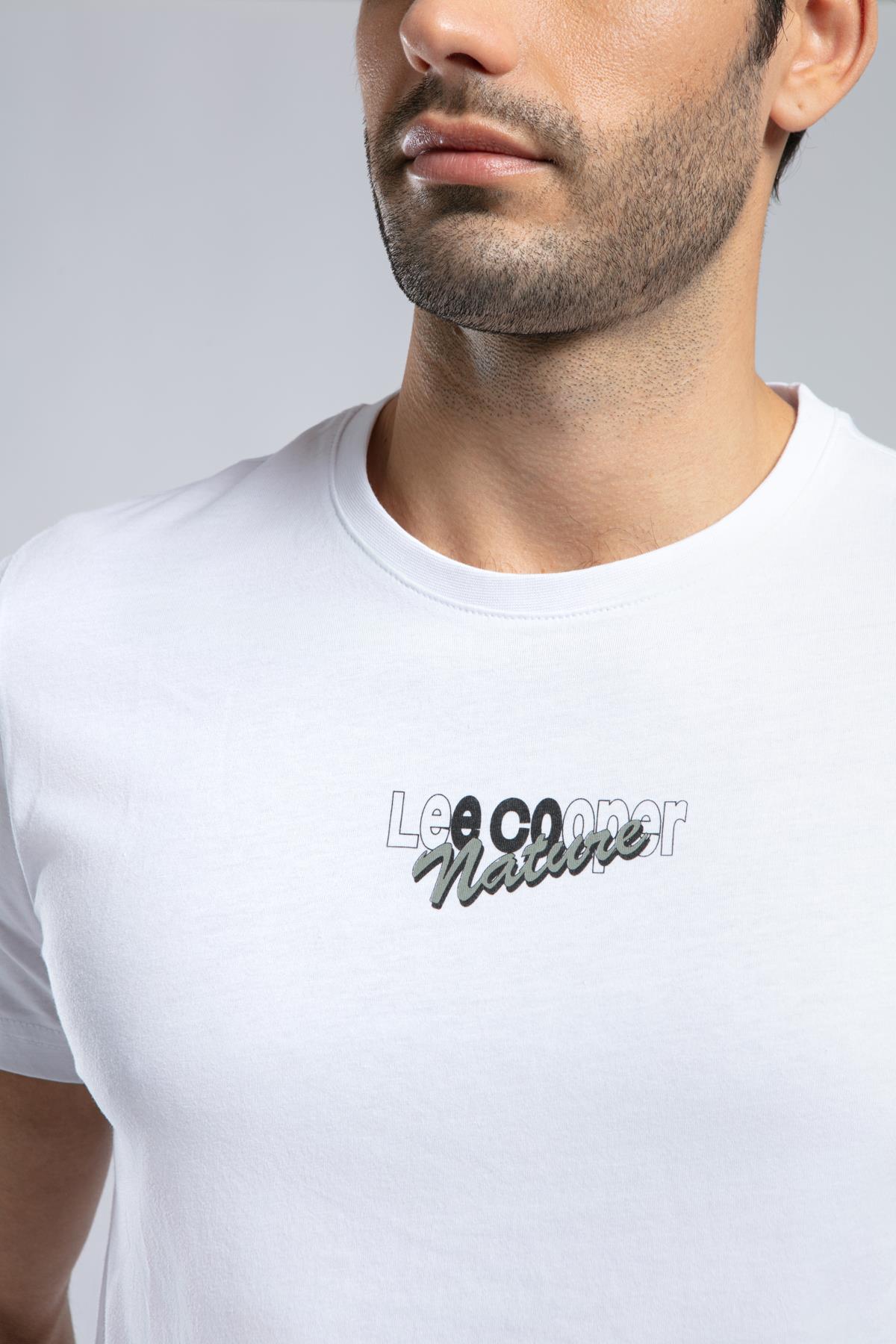 Santino Erkek %100 Pamuk O Yaka T-Shirt Beyaz