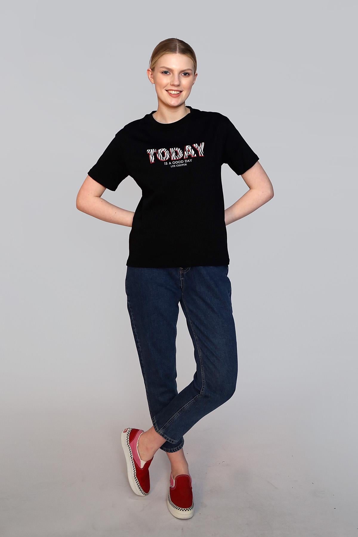 Sany Kadın O Yaka T-Shirt Siyah
