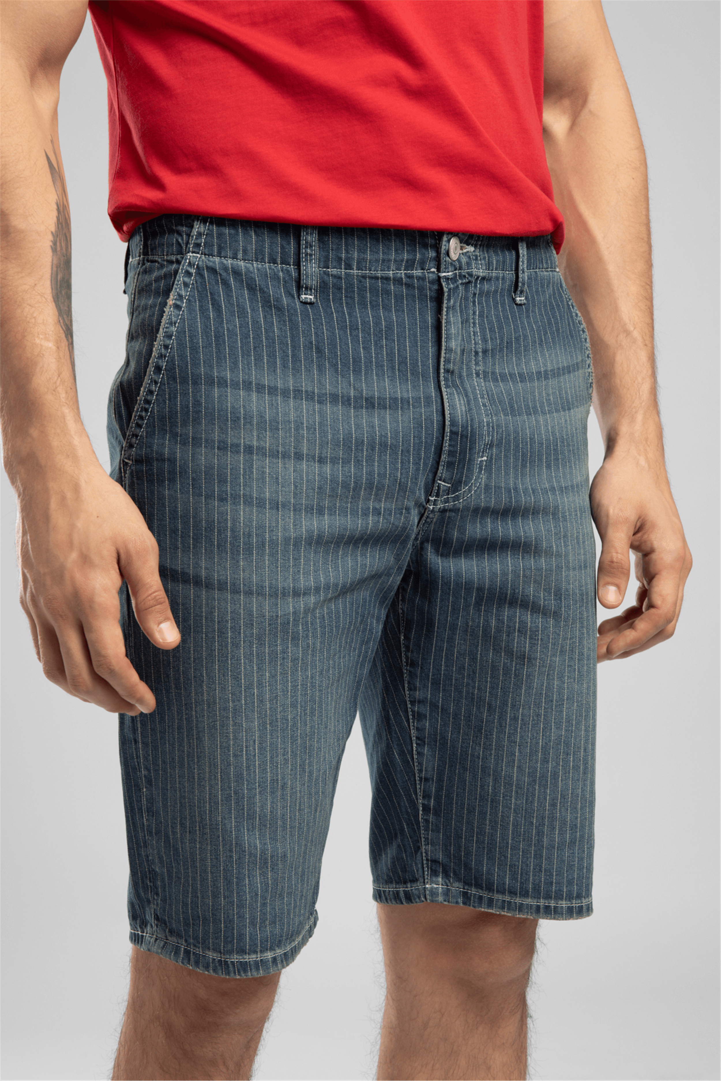 Scarfell Erkek Jean Şort Mavi